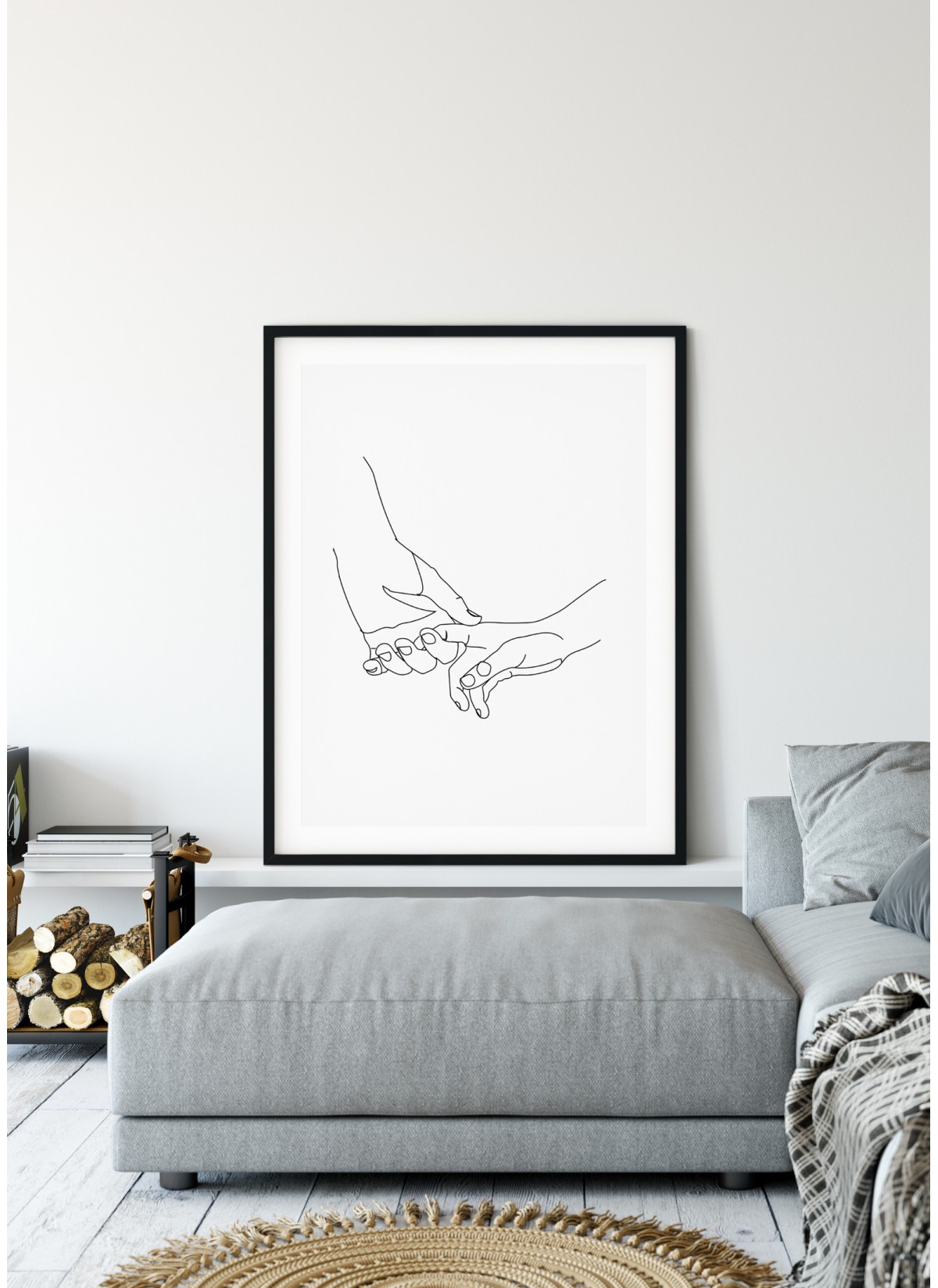 Affiche Line Art Mains