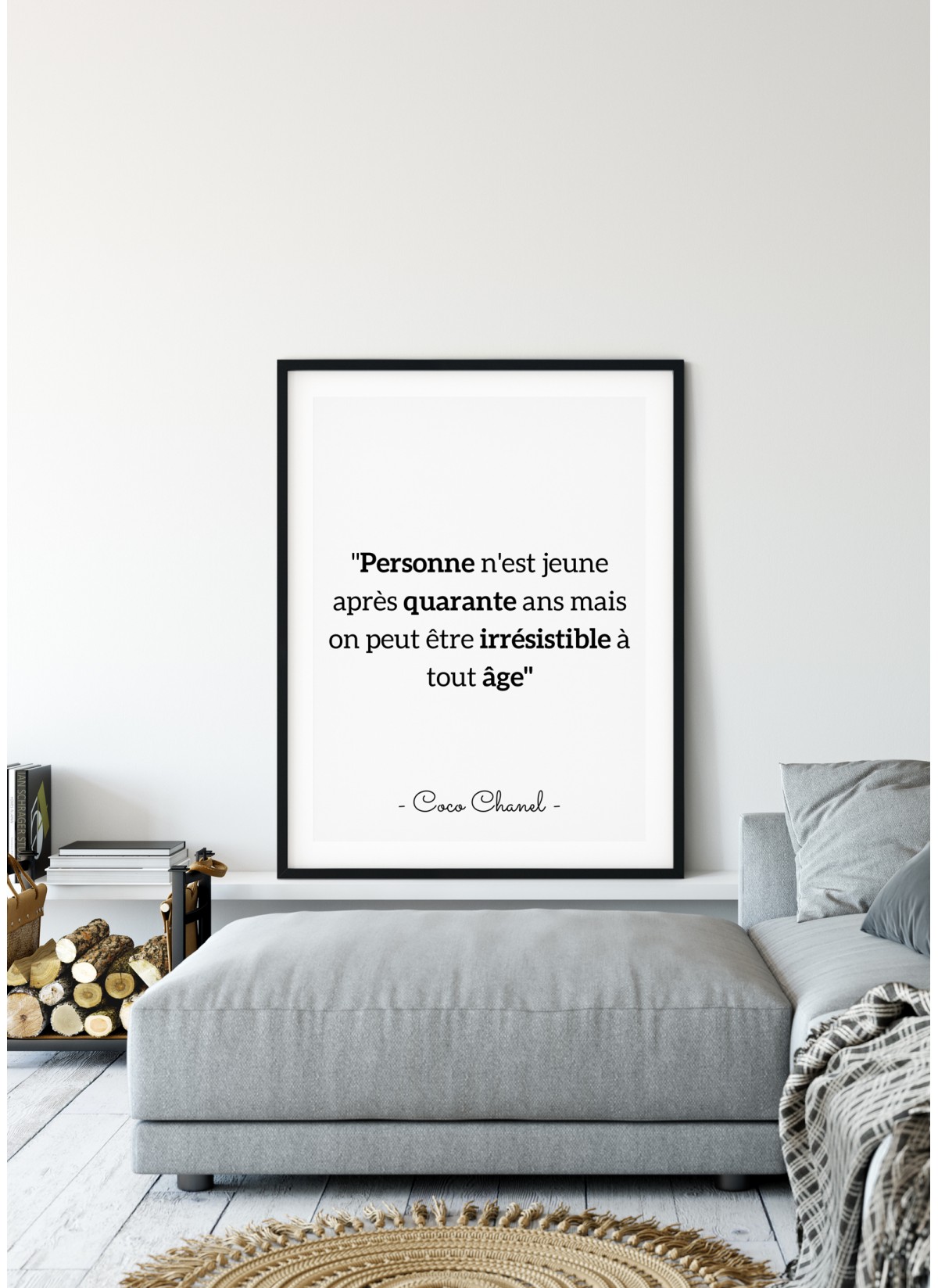 Affiche Citation Coco Chanel : "Personne n'est jeune"