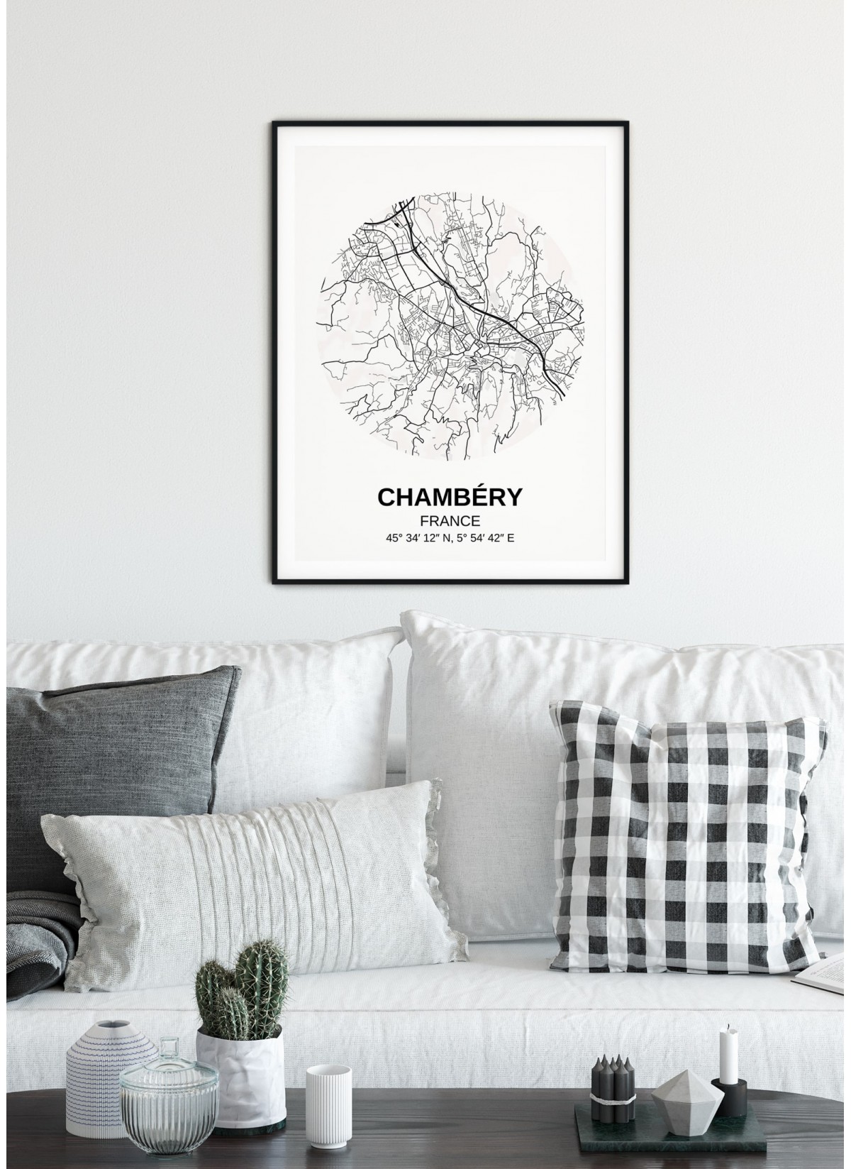 Affiche Carte Chambéry