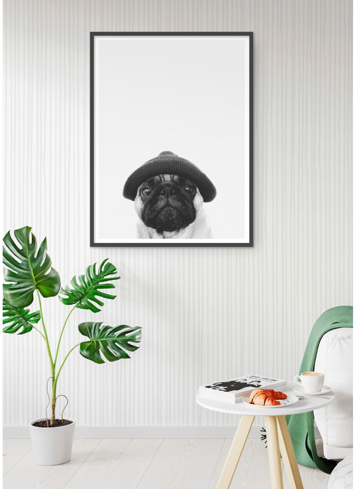 Affiche Carlin noir et blanc