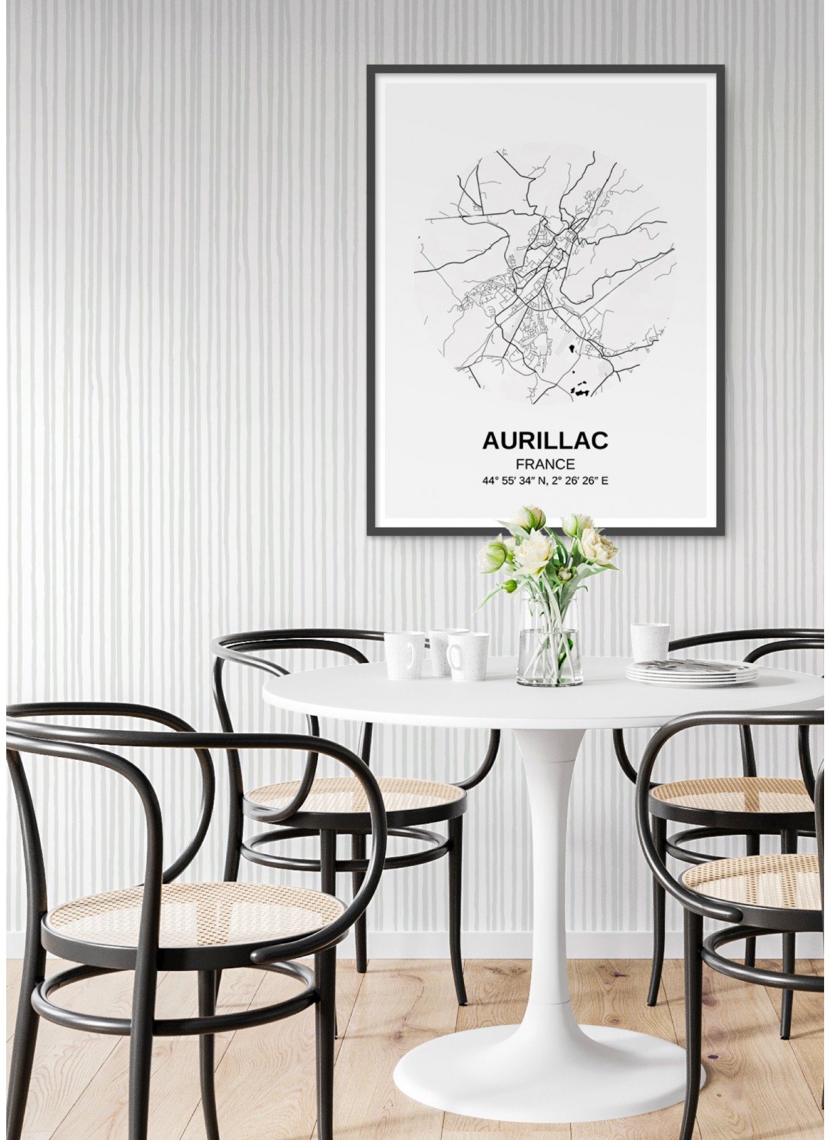 Affiche Carte Aurillac