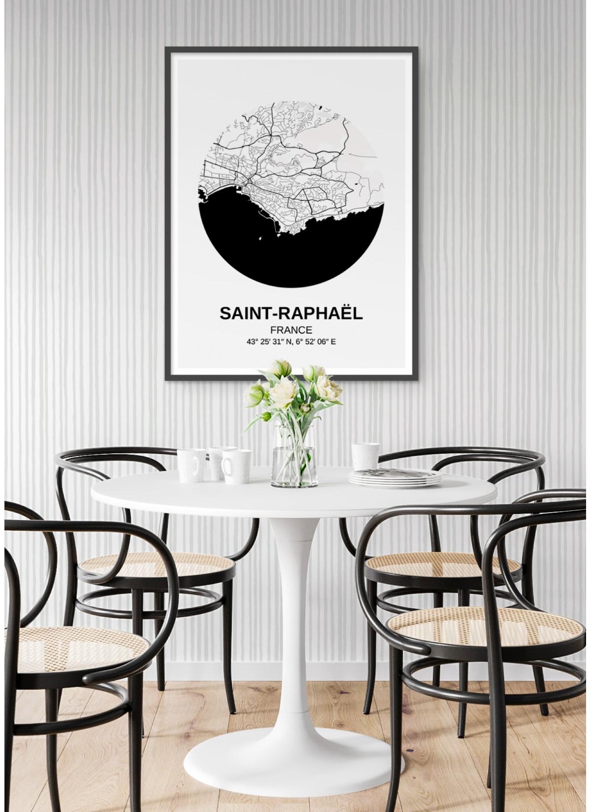 Affiche Carte Saint-Raphaël