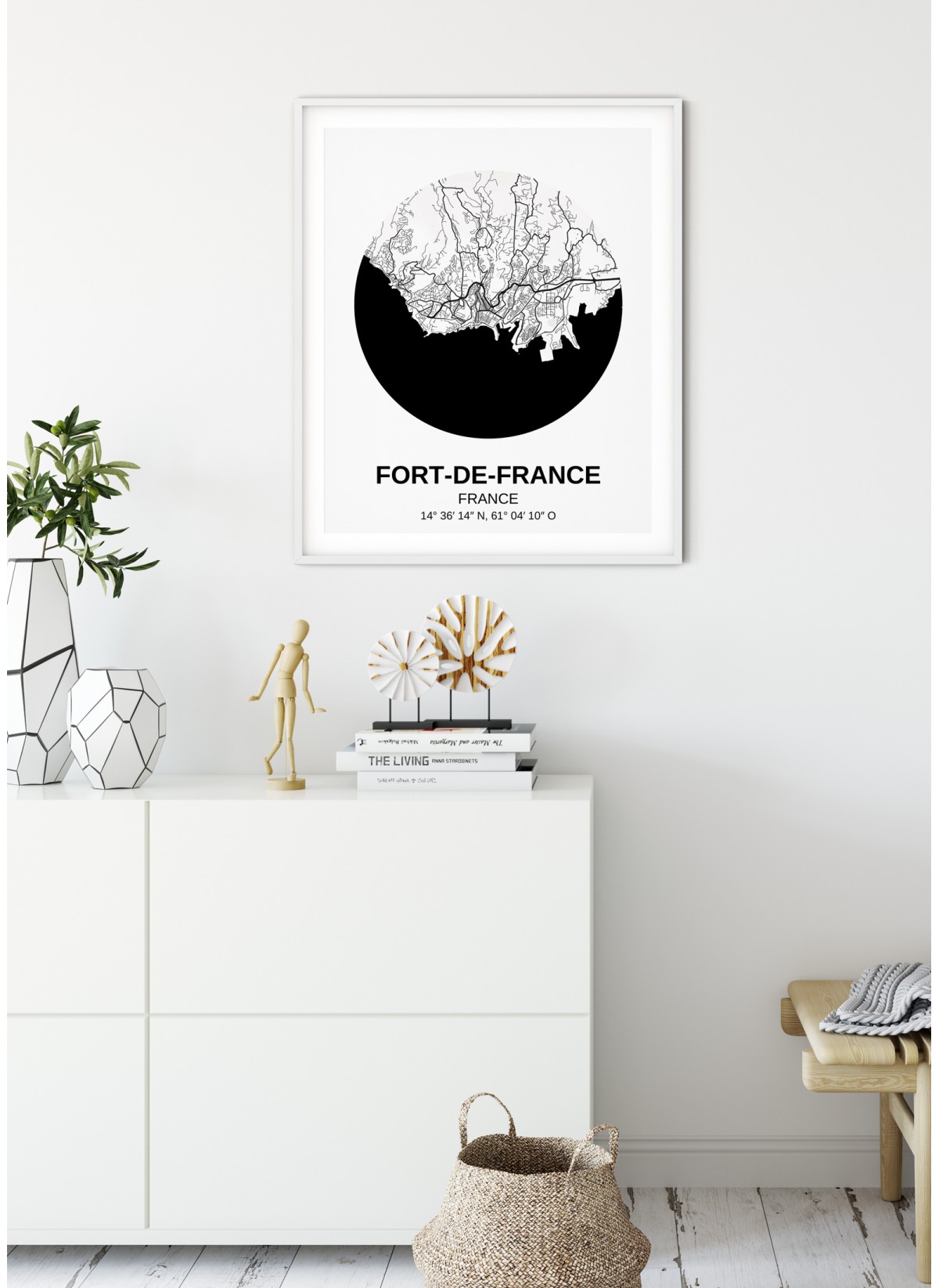 Affiche Carte Fort-de-France