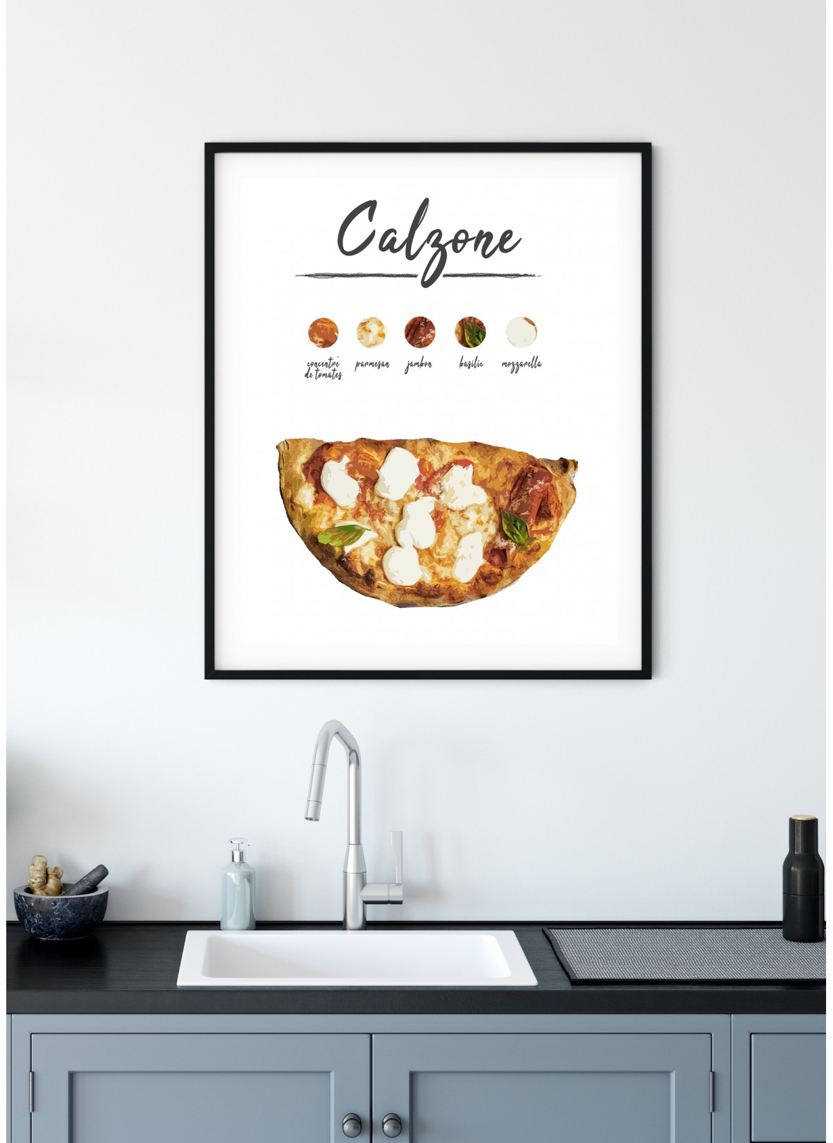 Affiche Pizza Calzone