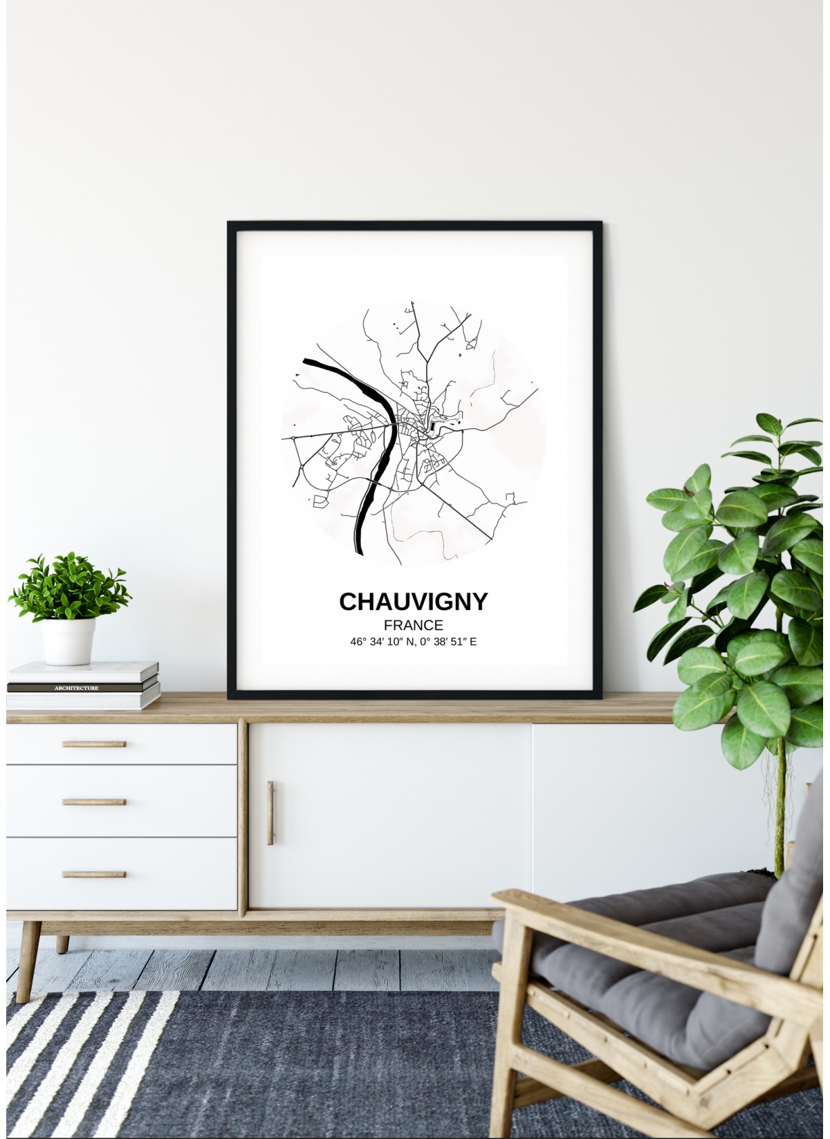 Affiche Carte Chauvigny