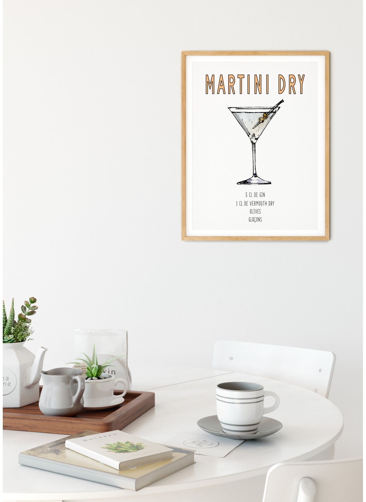 Affiche Cocktail Martini Dry