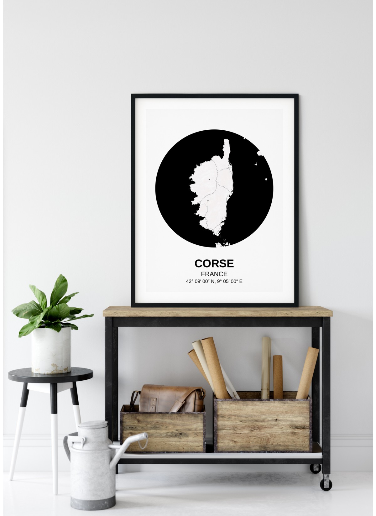 Affiche Carte Corse