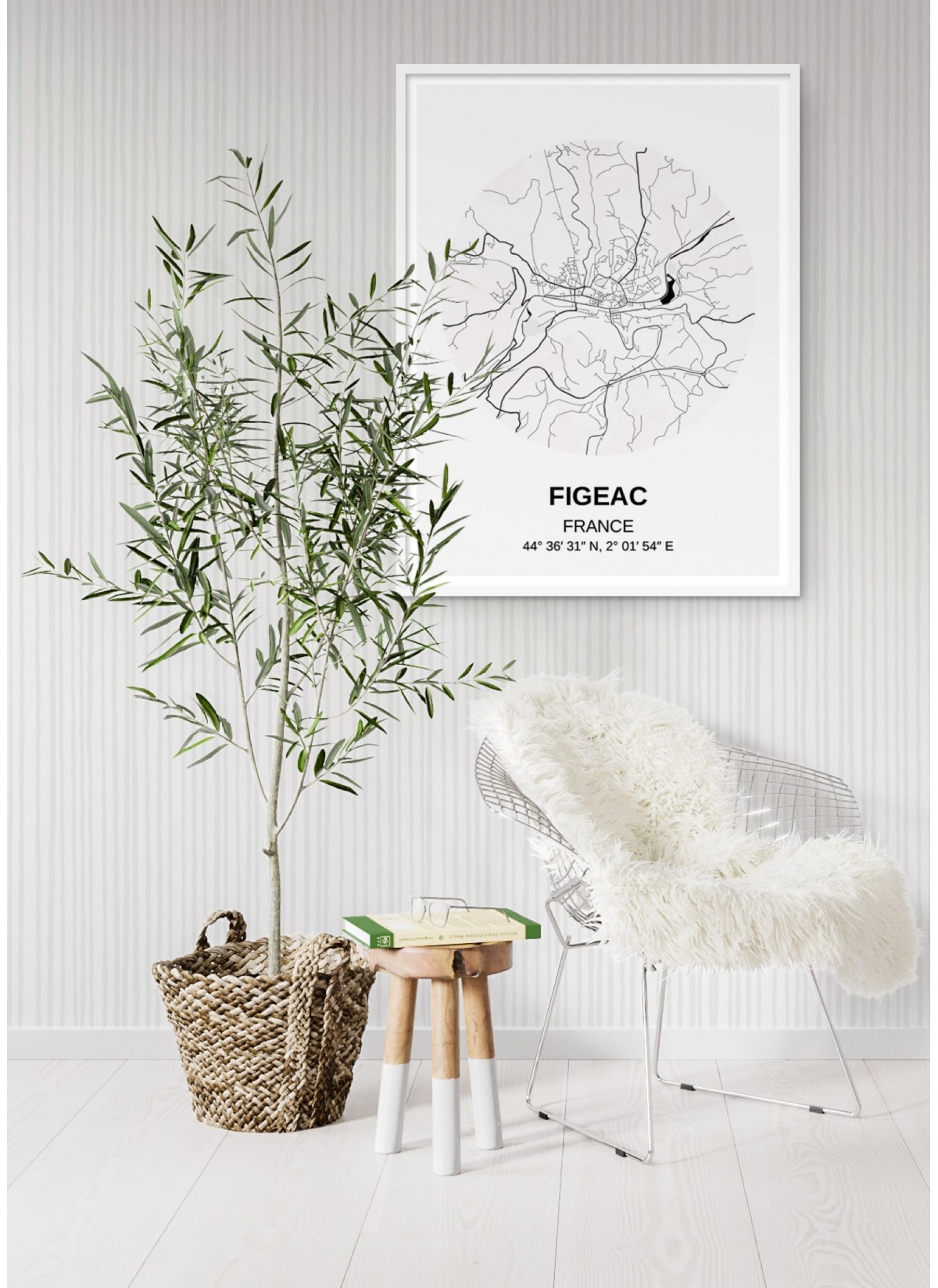 Affiche Carte Figeac