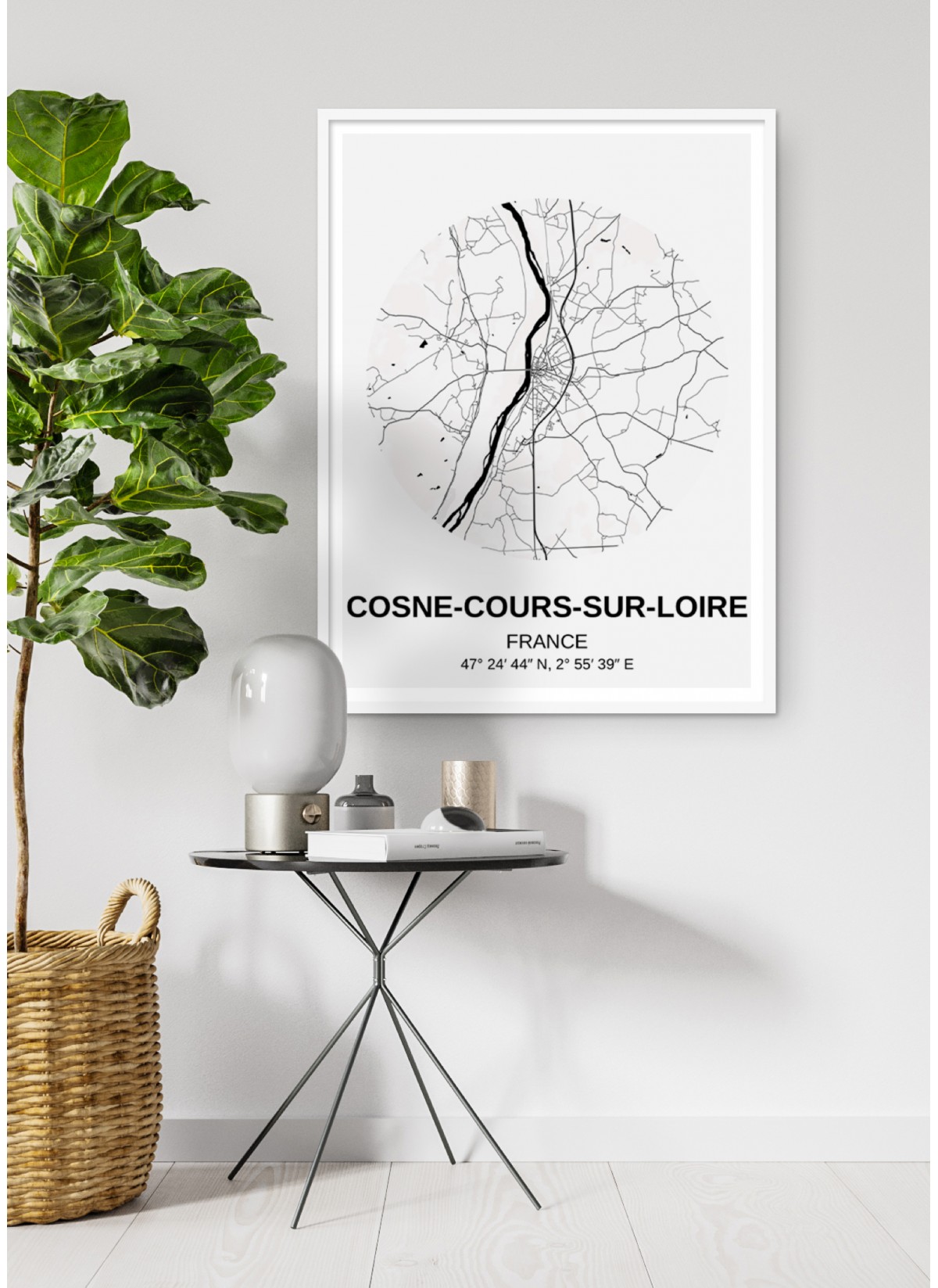 Affiche Carte Cosne-Cours-sur-Loire