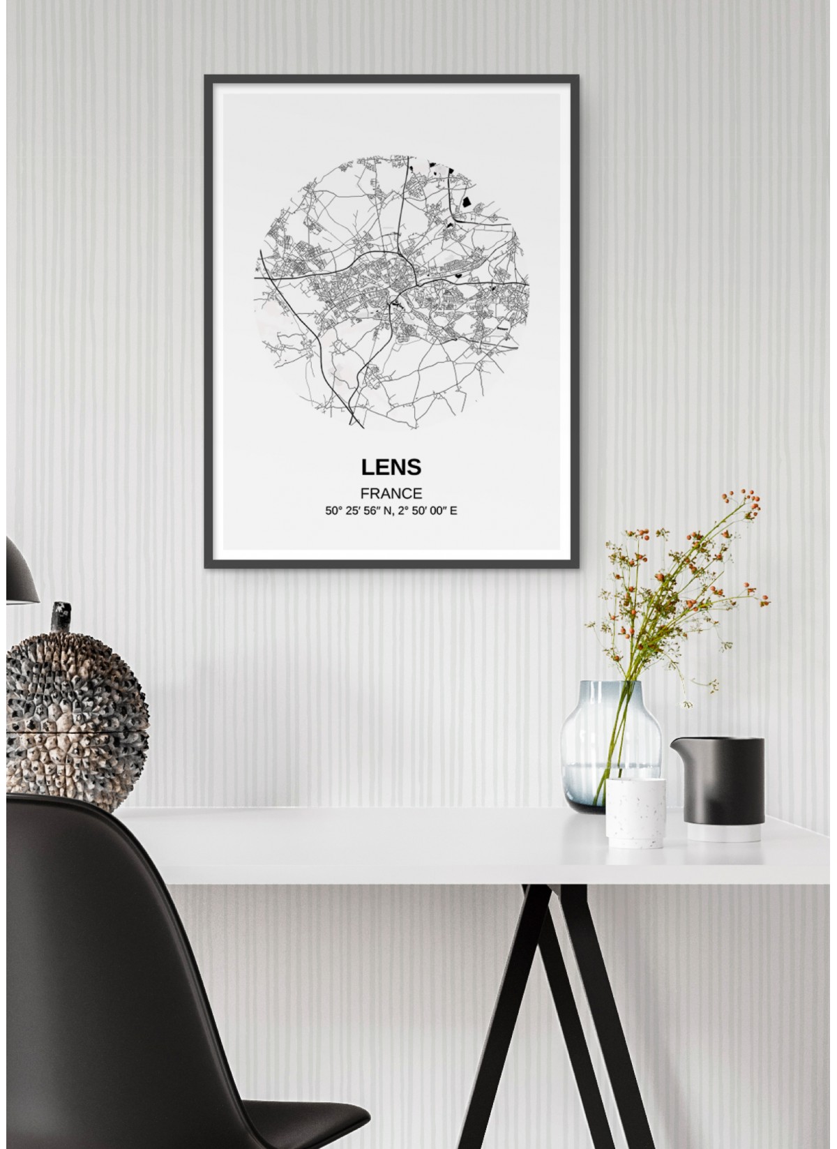 Affiche Carte Lens