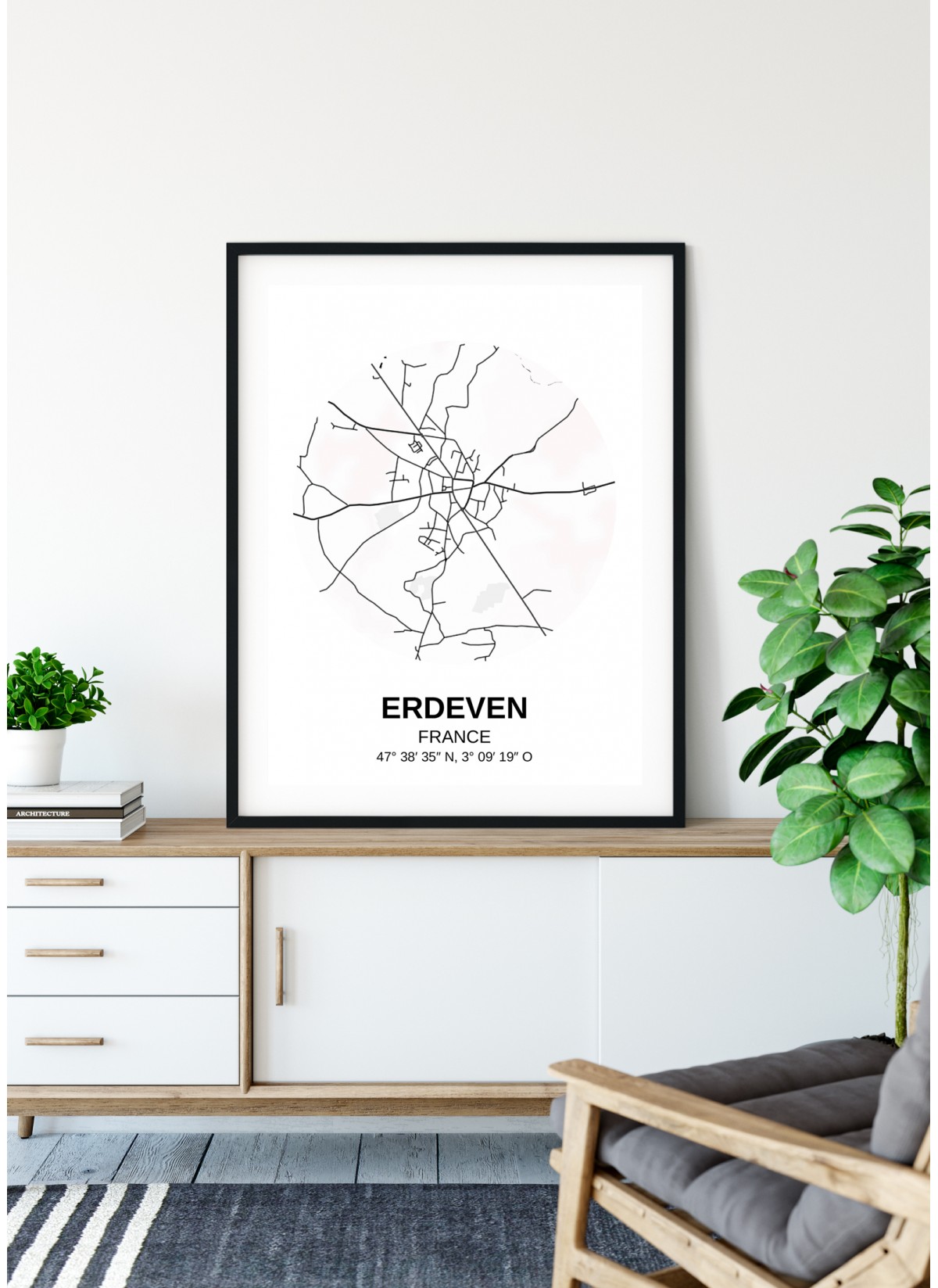 Affiche Carte Erdeven