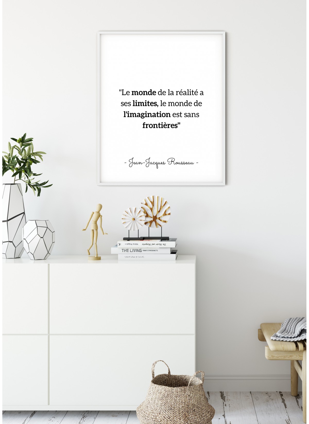 Affiche Rousseau : "Le monde de la réalité a ses limites"