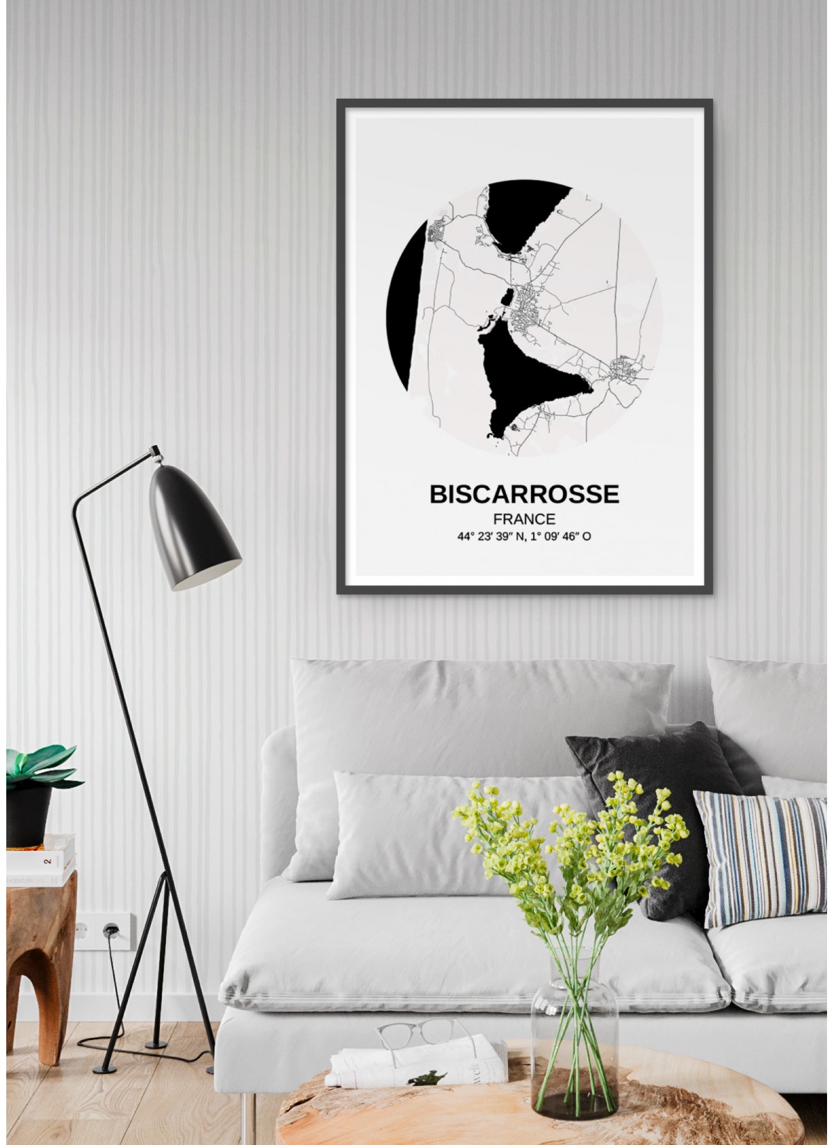Affiche Carte Biscarrosse