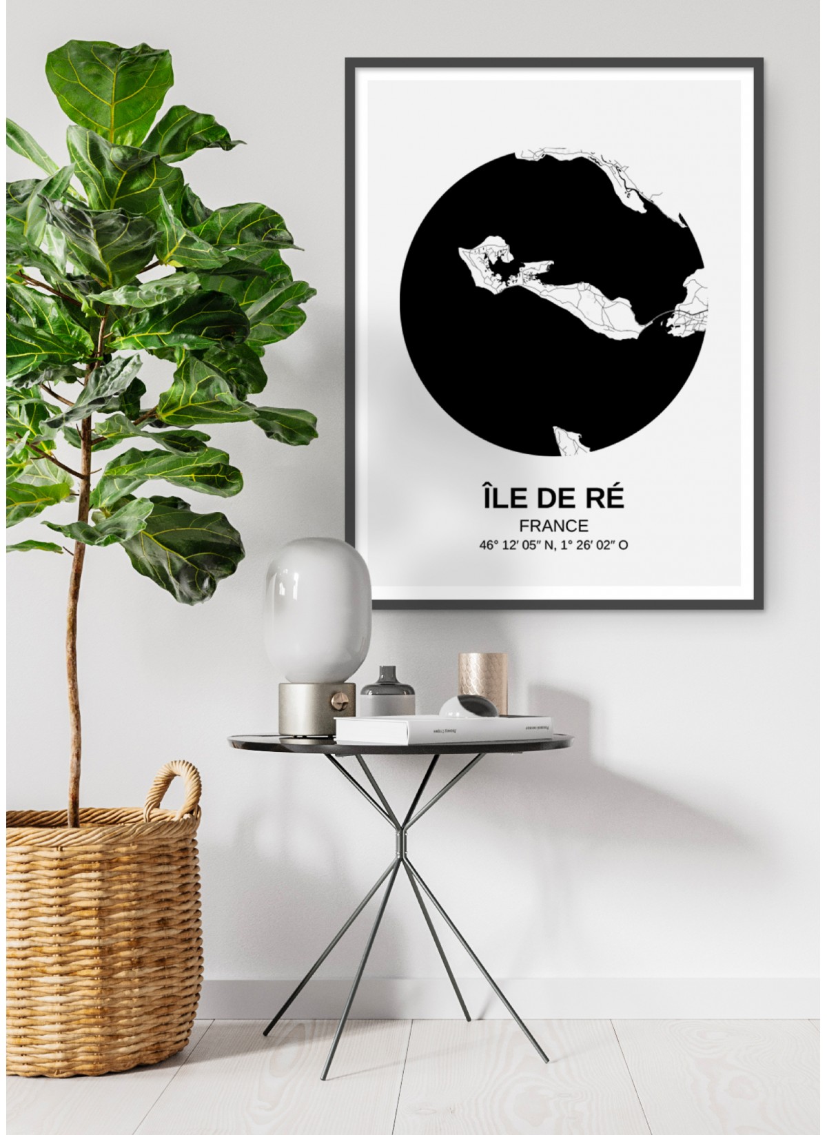 Affiche Carte Ile de Ré