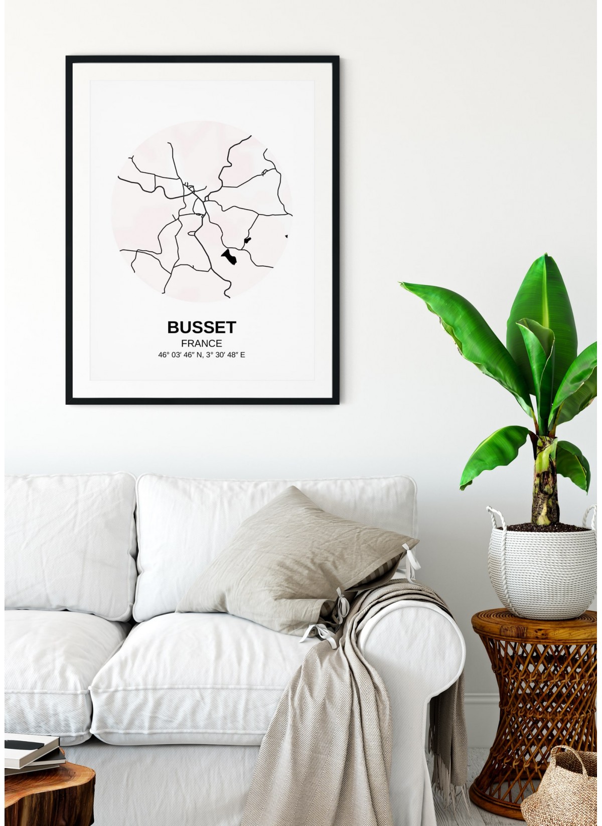 Affiche Carte Busset
