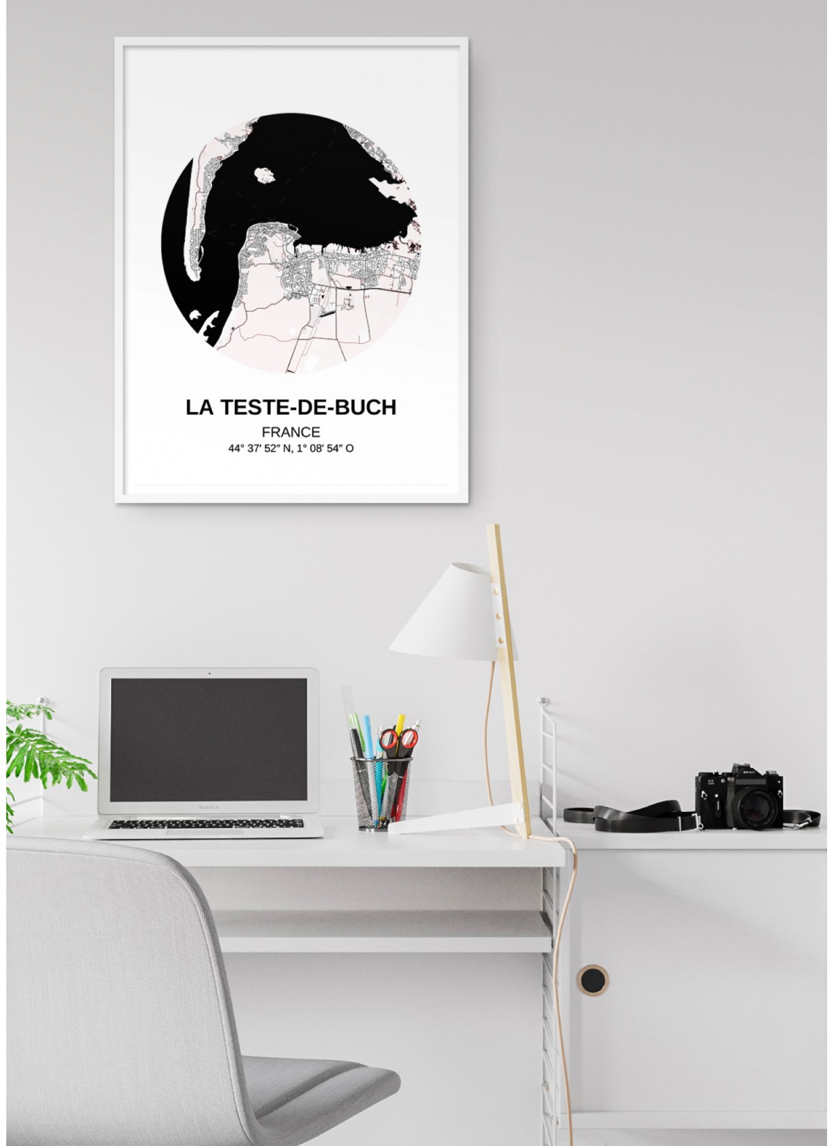 Carte La Teste de Buch, Affiche Ville à afficher dans le salon | L’Afficherie