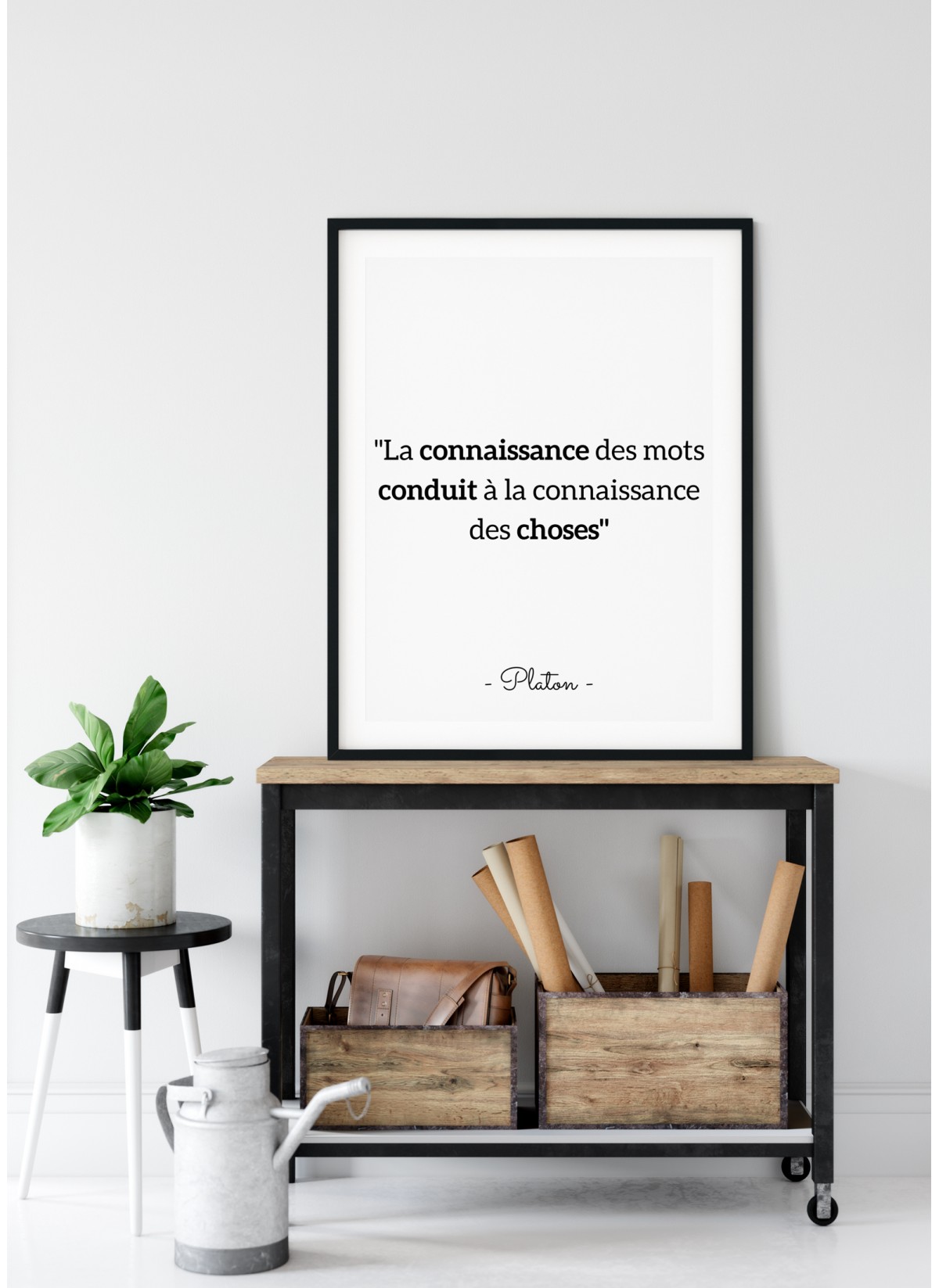 Affiche Platon : "La connaissance des mots"