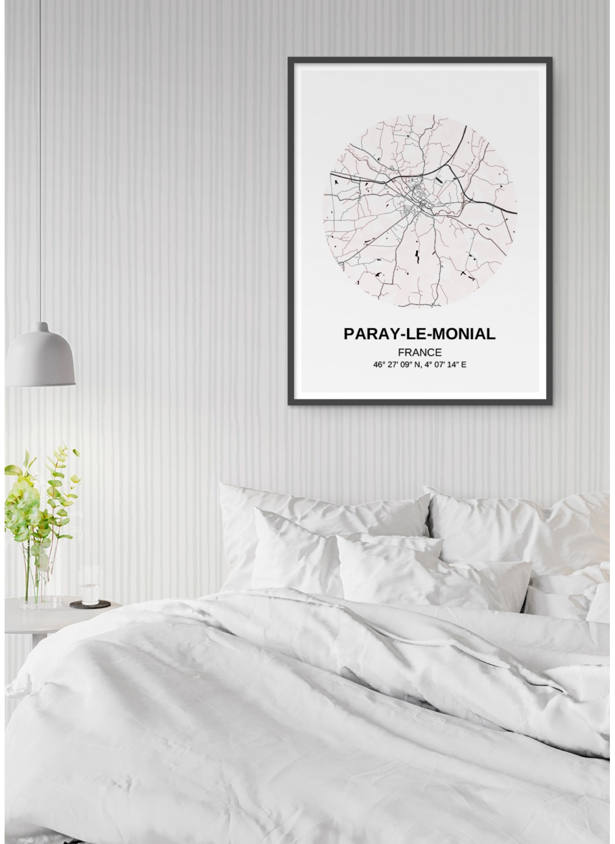 Affiche Carte Paray-Le-Monial