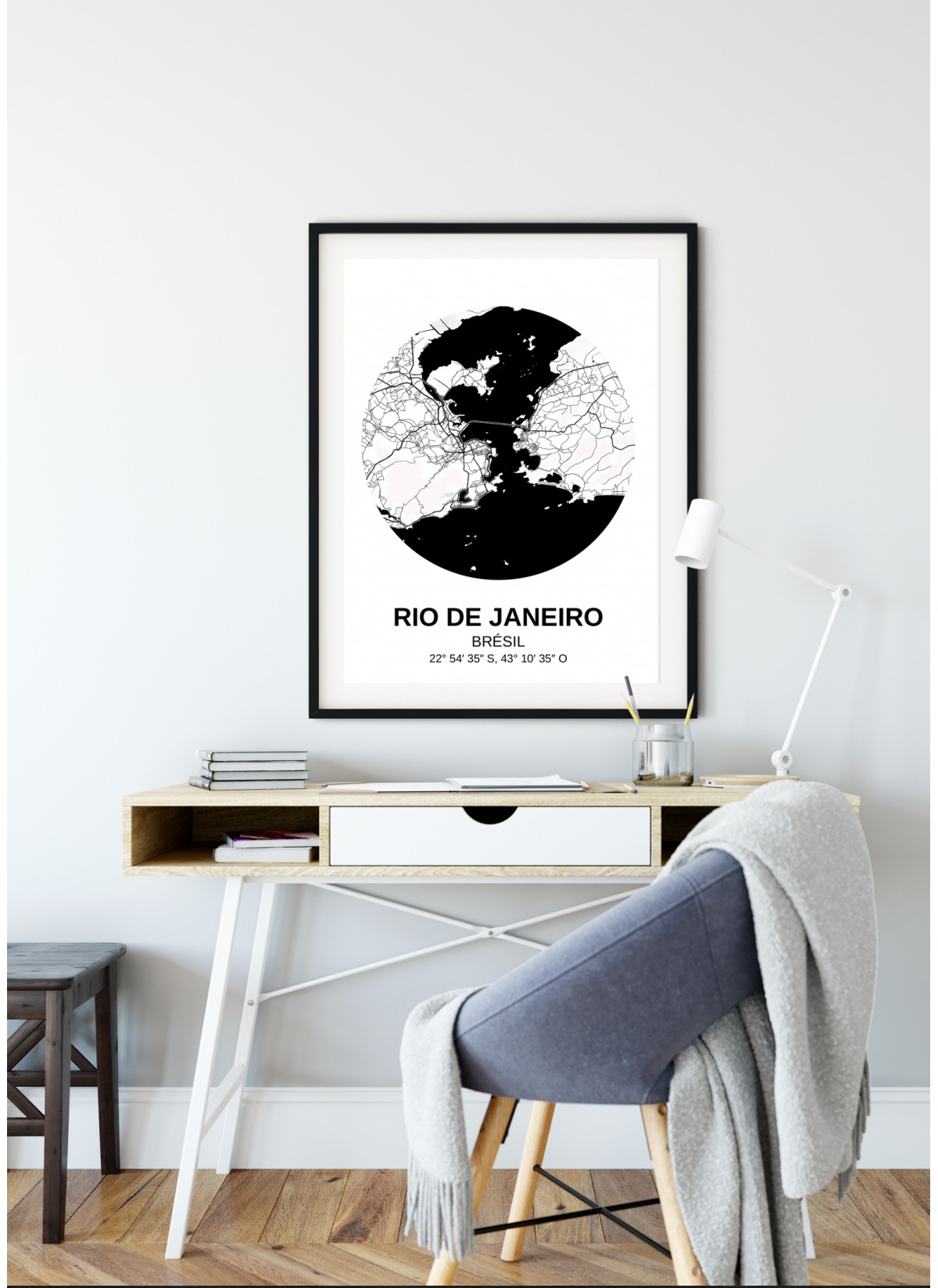 Affiche Carte Rio de Janeiro