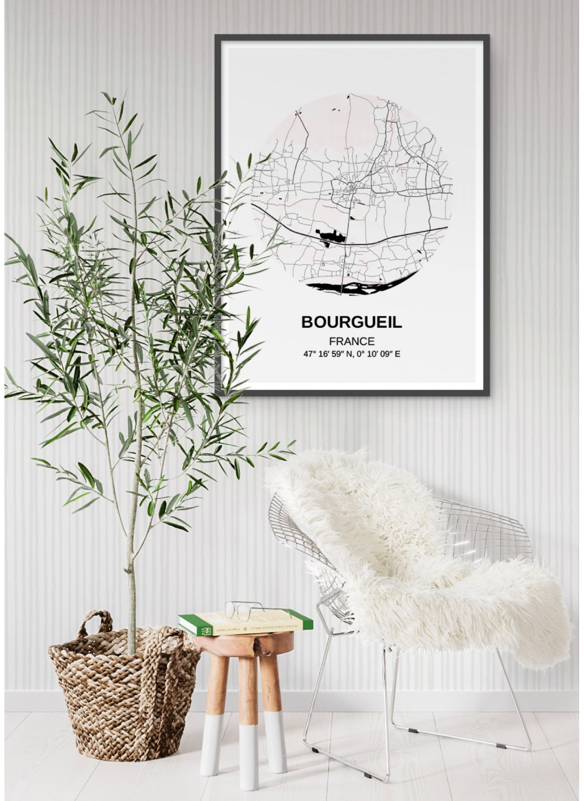 Affiche Carte Bourgueil