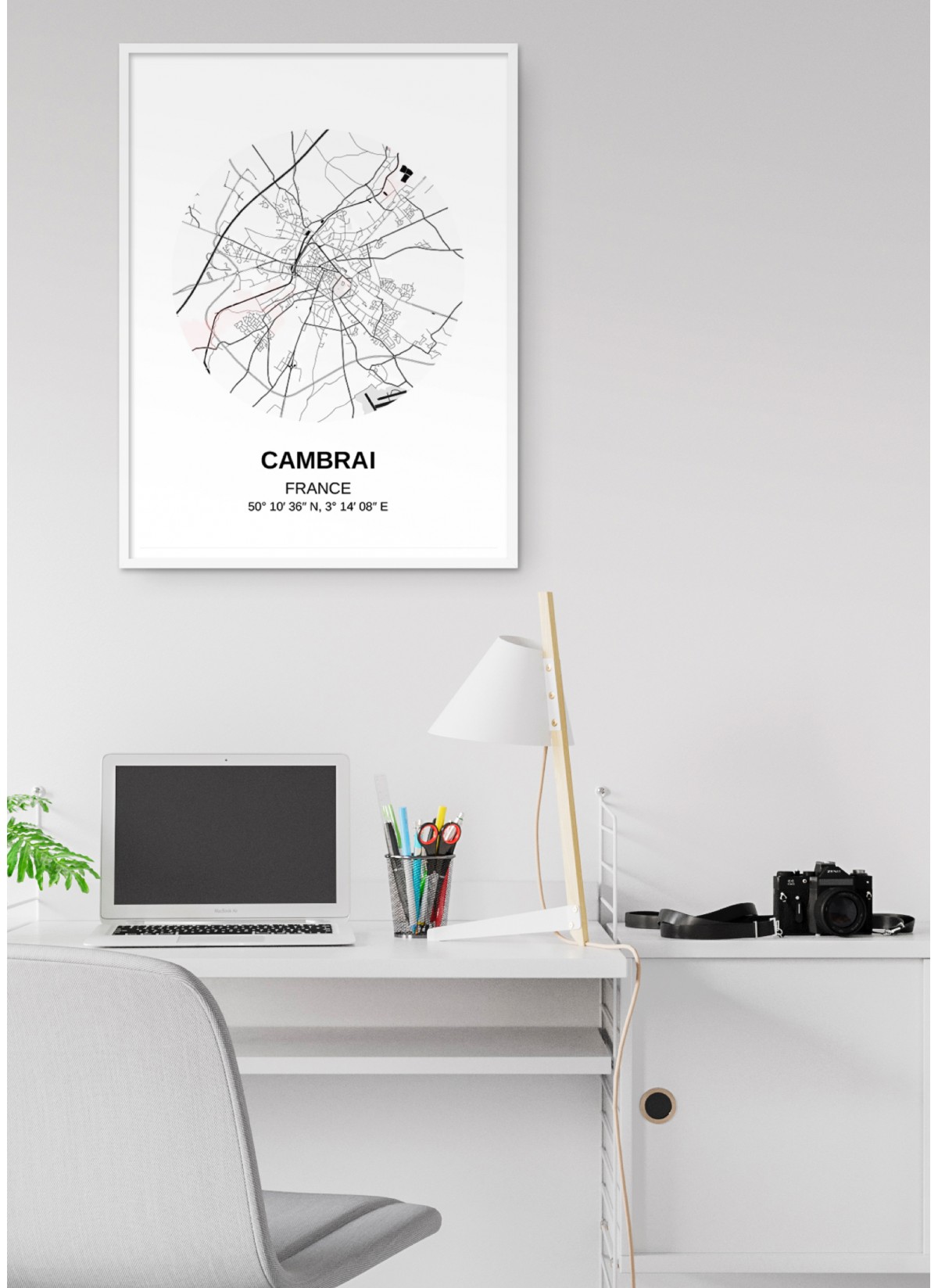 Affiche Carte Cambrai