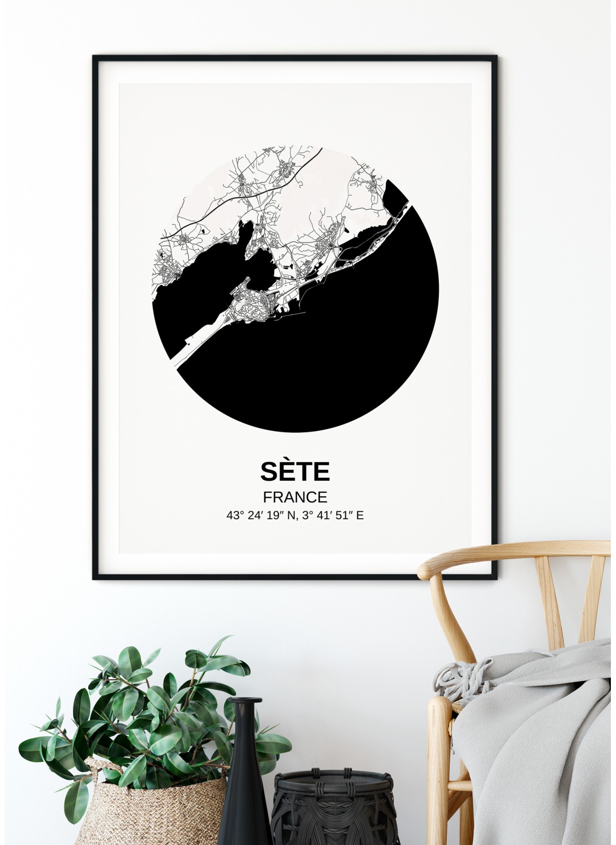 Affiche Carte Sète