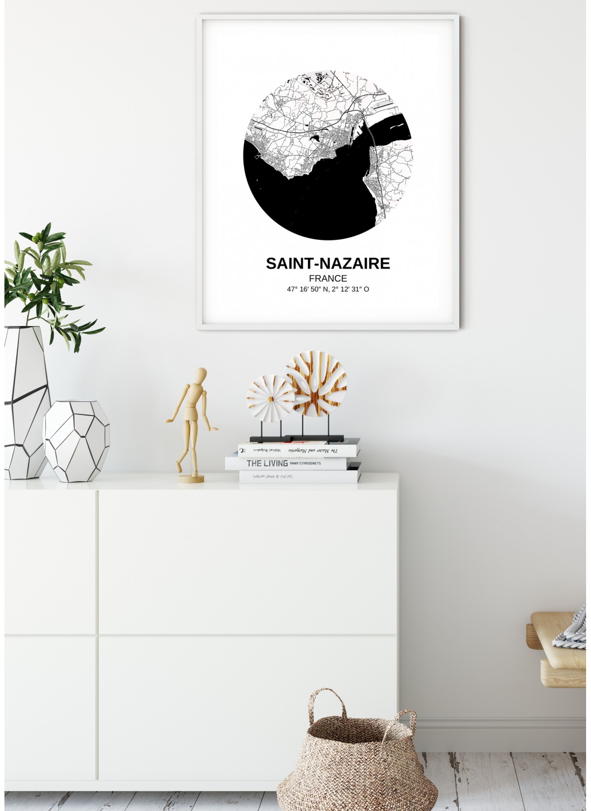 Affiche Carte Saint-Nazaire