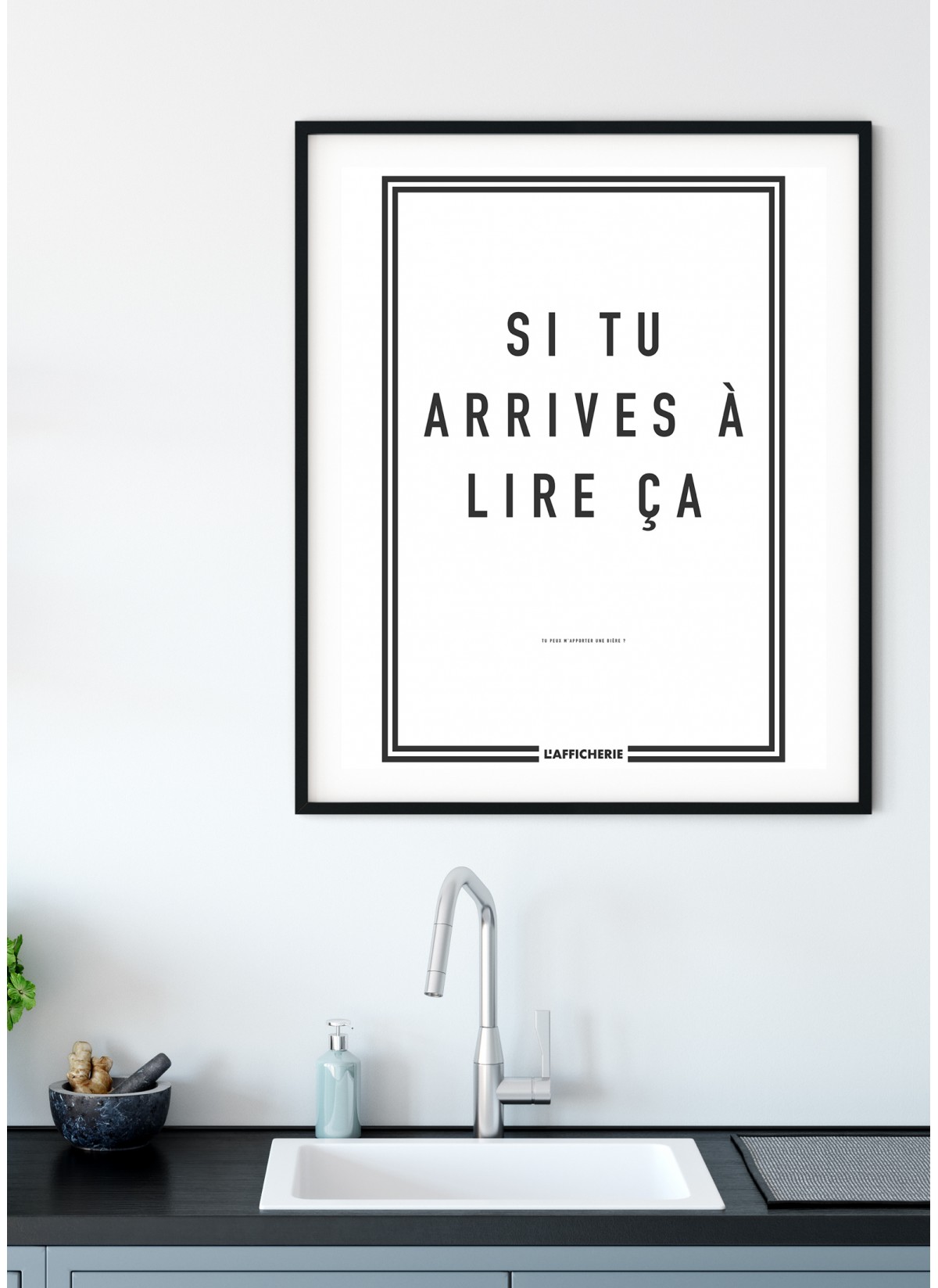 Affiche "si tu arrives"