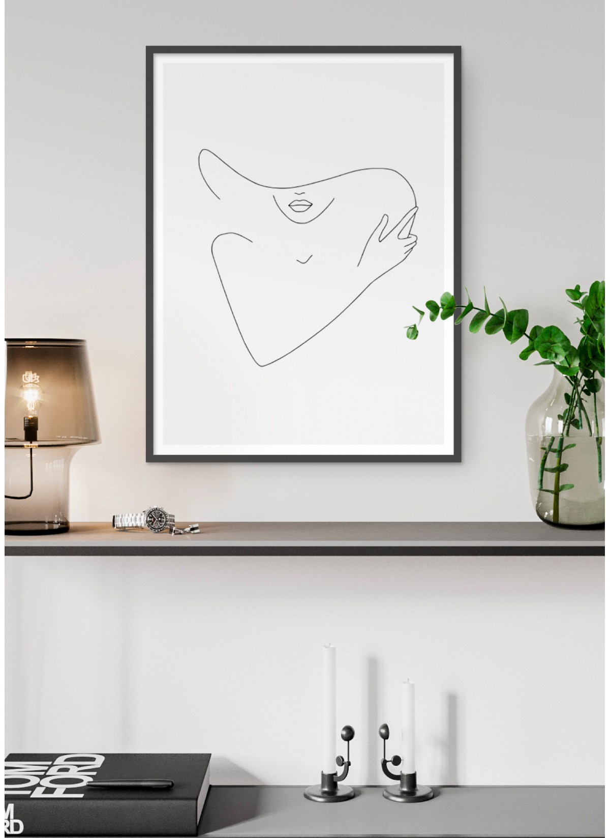 Affiche Line Art Face
