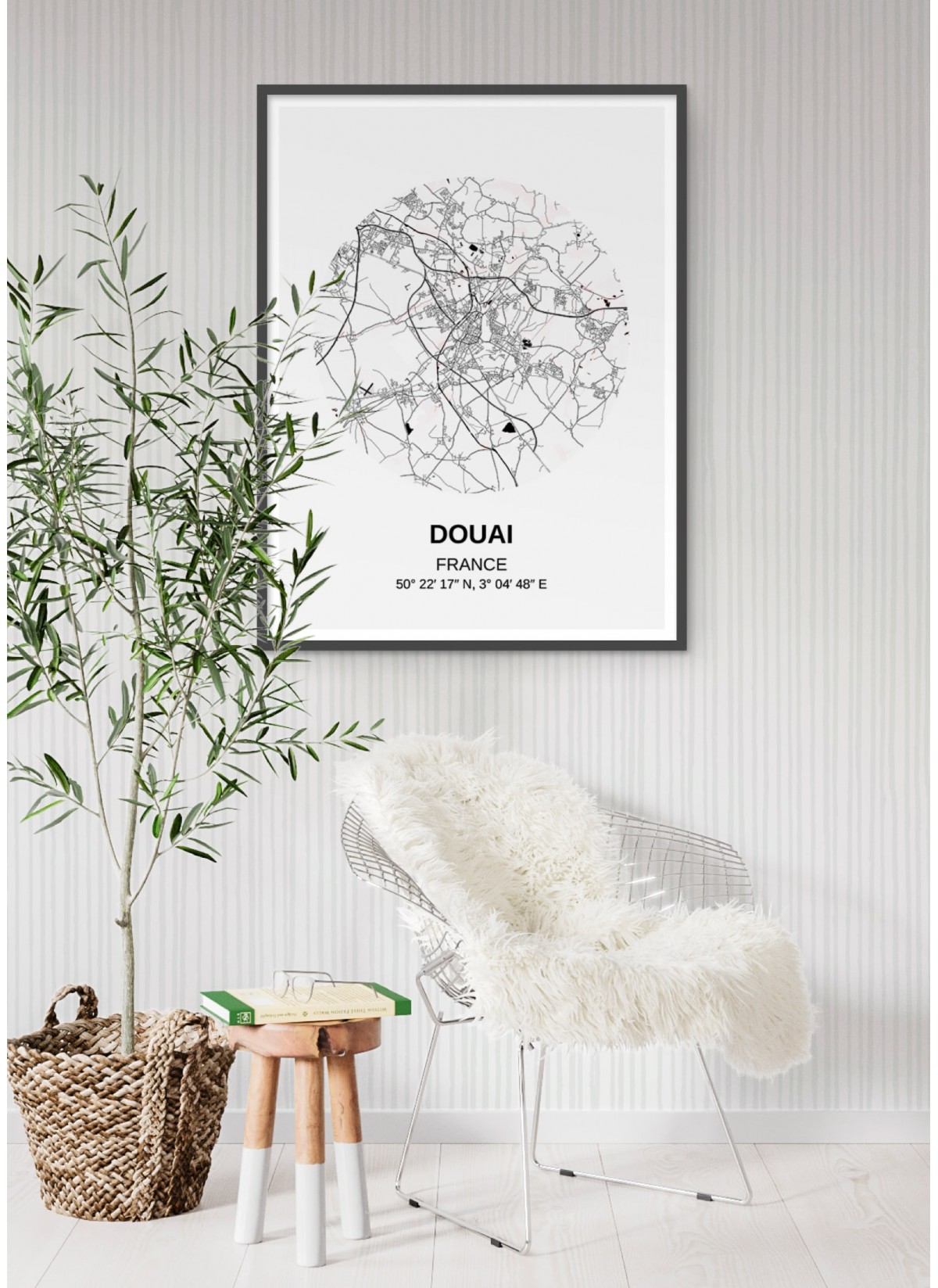 Affiche Carte Douai