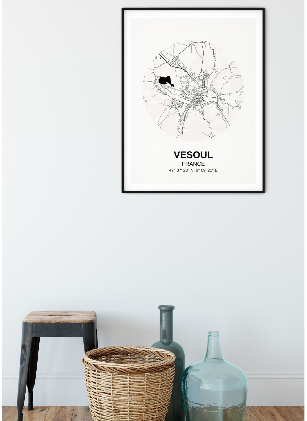 Affiche Carte Vesoul