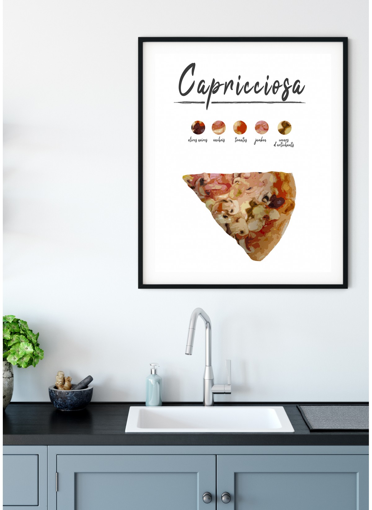 Affiche Pizza Capricciosa