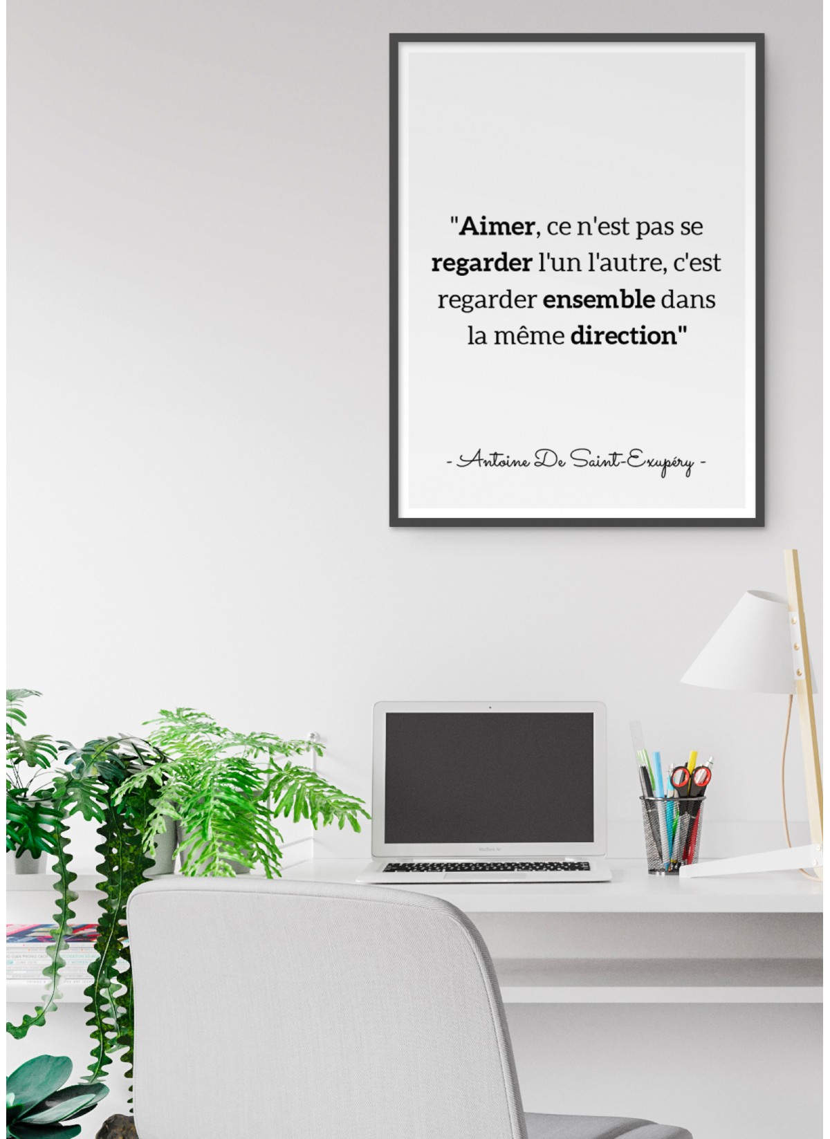 Affiche Antoine Saint-Exupéry : "Aimer..."