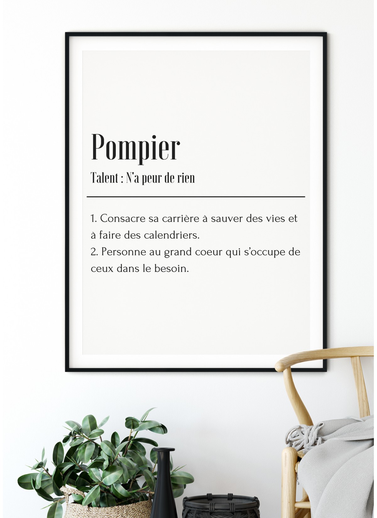 Affiche Définition Pompier