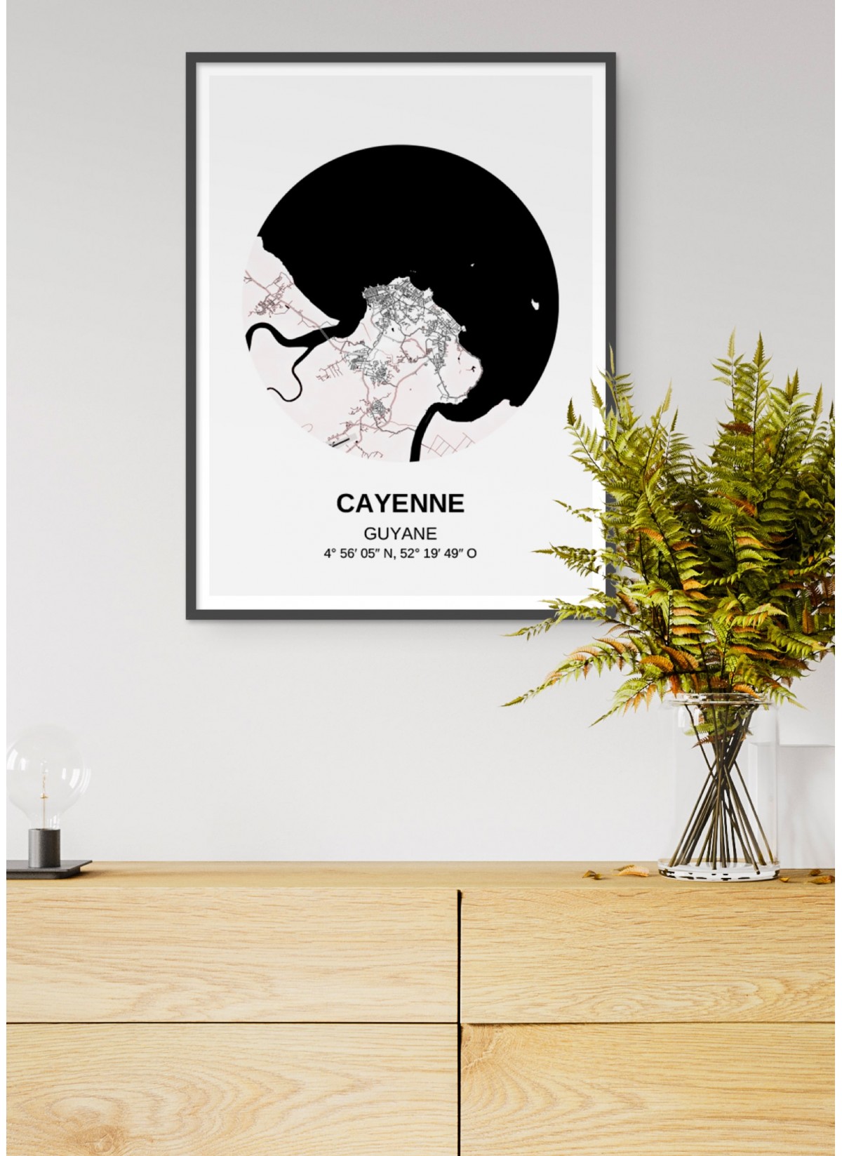 Affiche Carte Cayenne