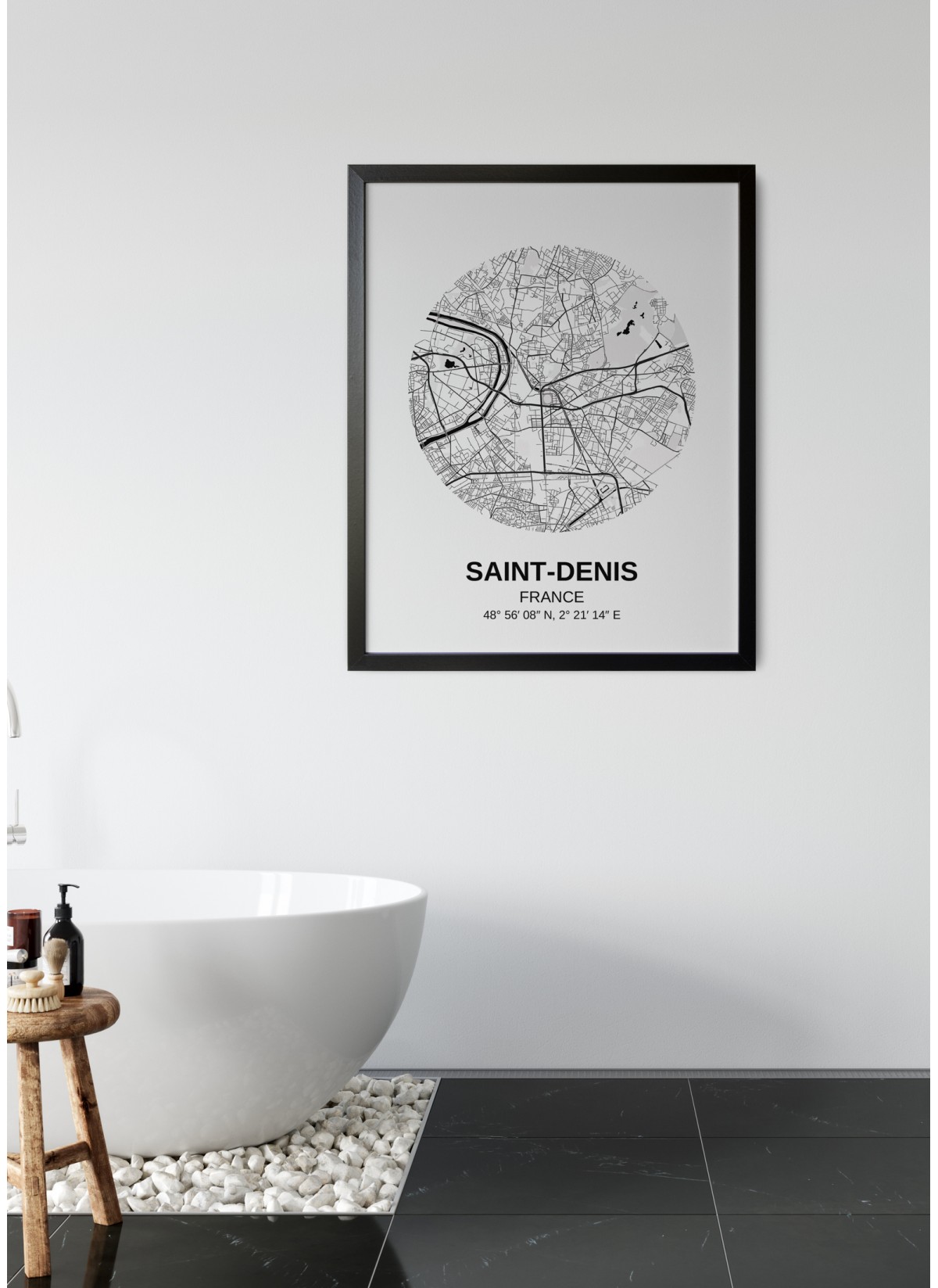 Affiche Carte Saint-Denis