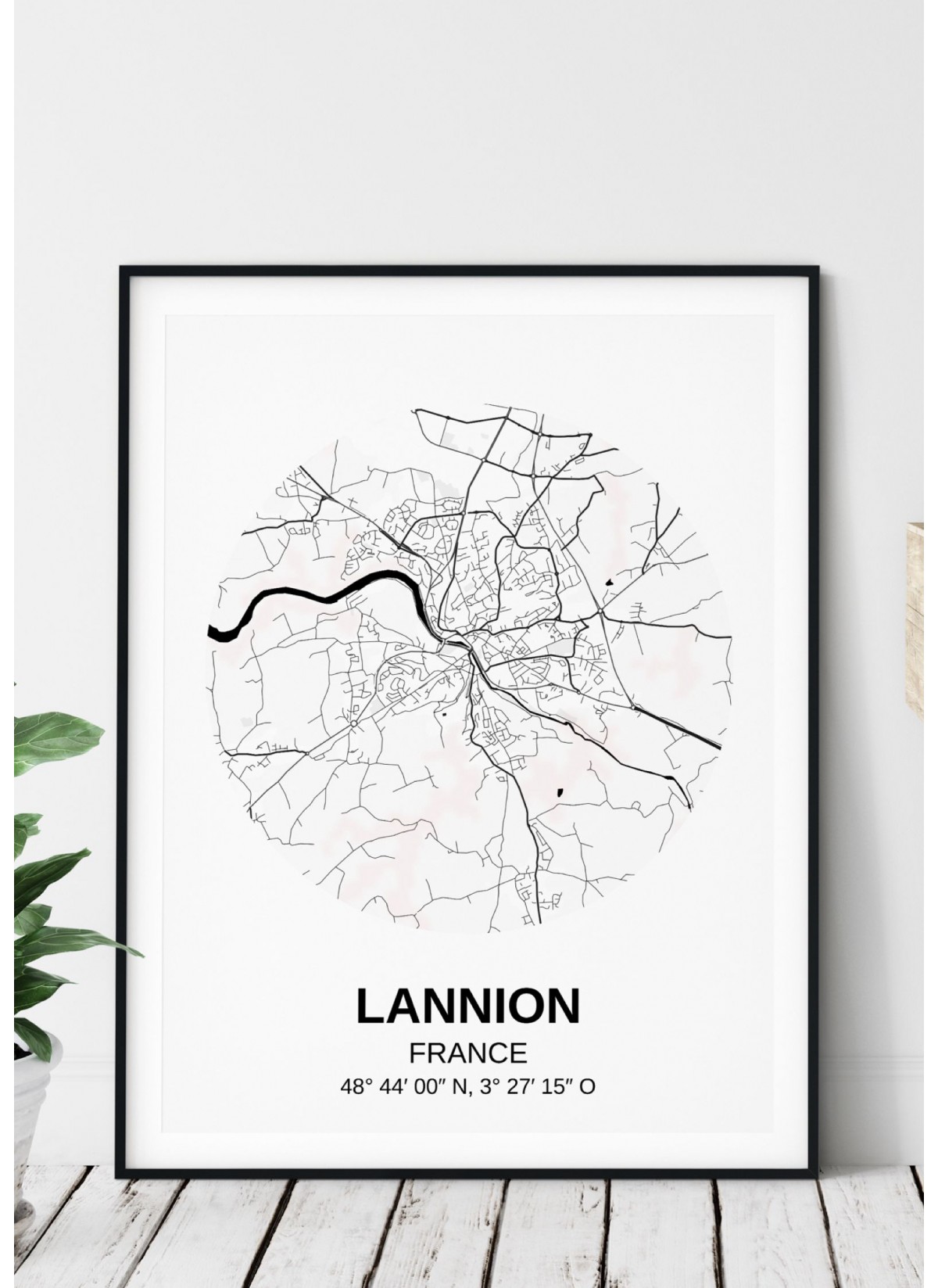 Affiche Carte Lannion