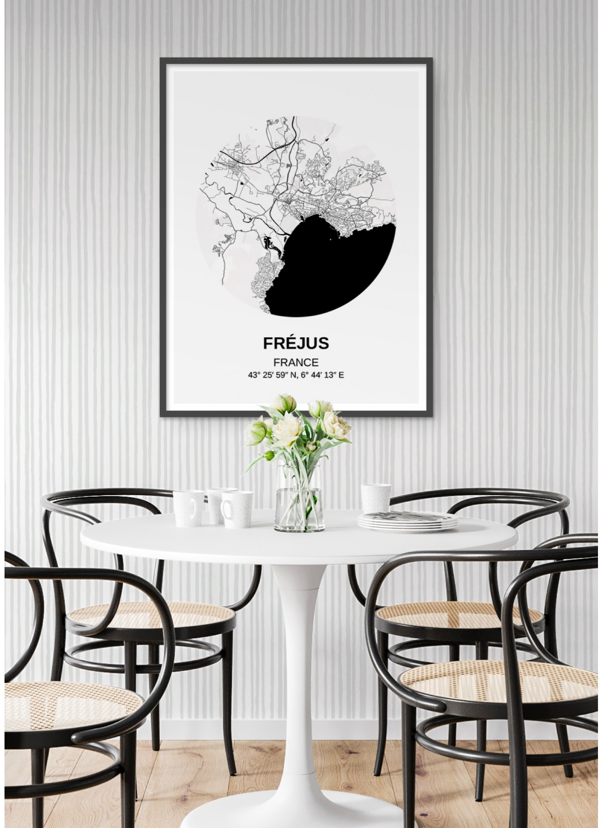 Affiche Carte Fréjus