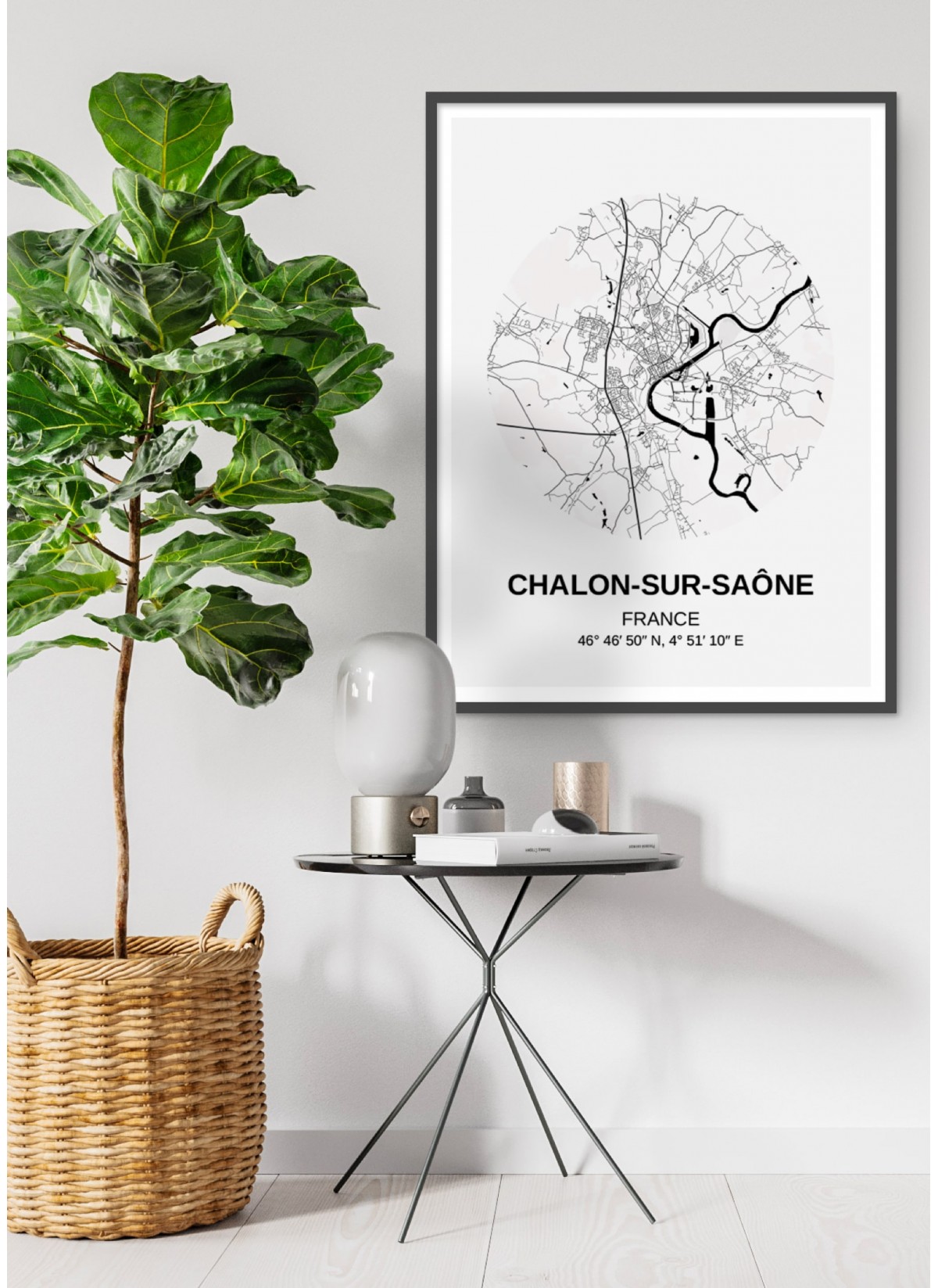 Affiche Carte Chalon-sur-Saône