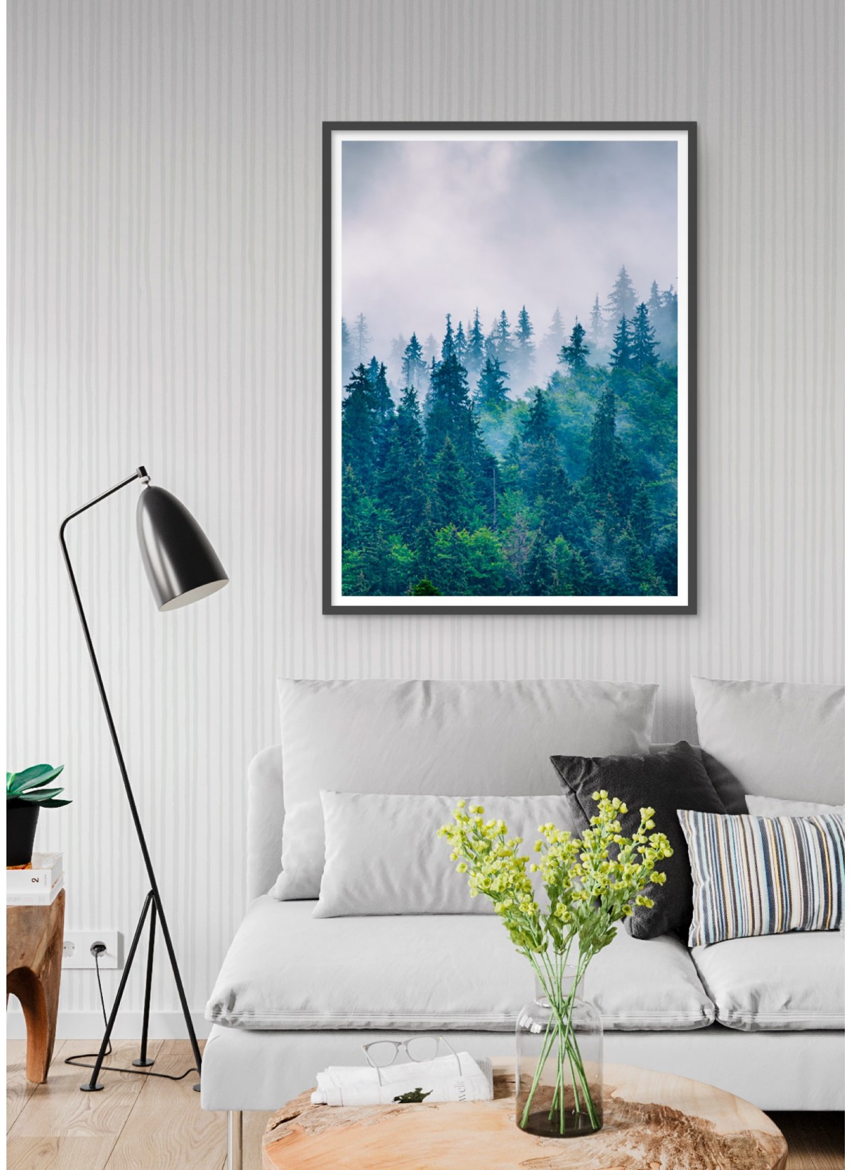 Affiche Nature Paysage Montagne Brumeuse