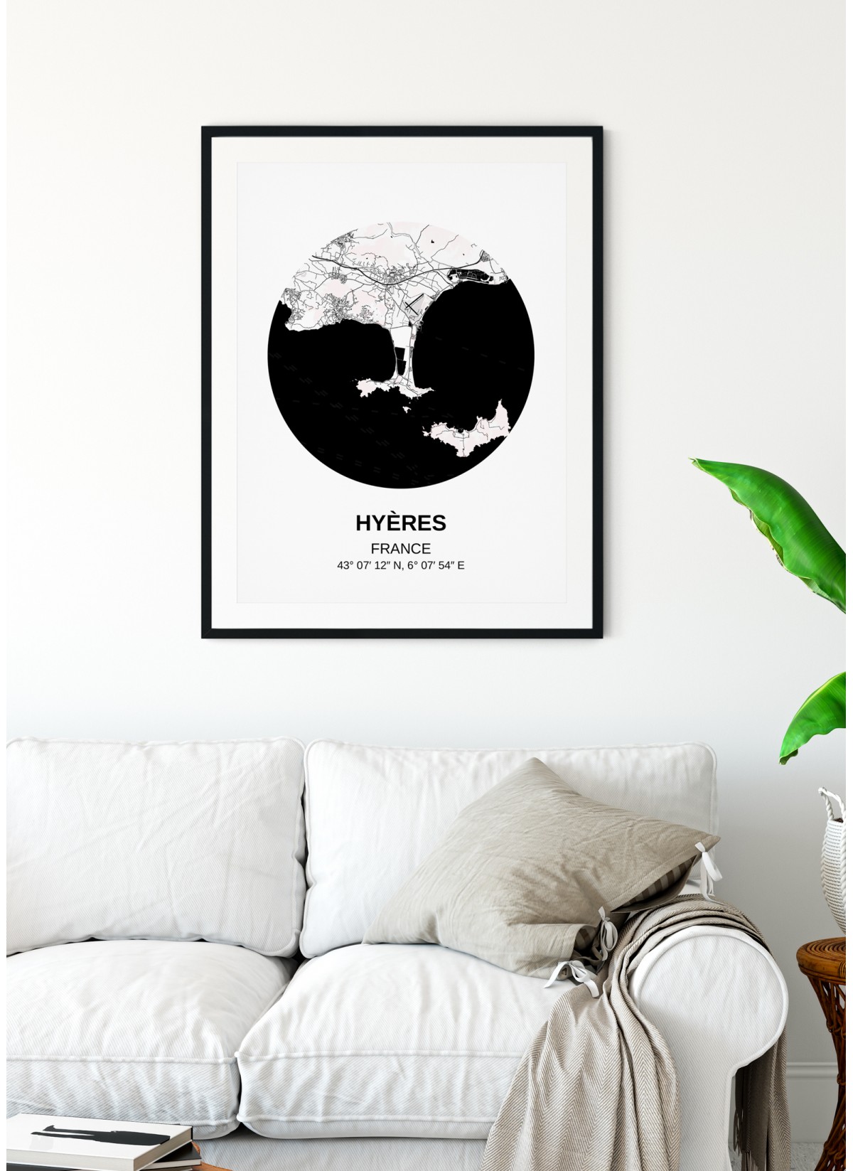 Affiche Carte Hyères