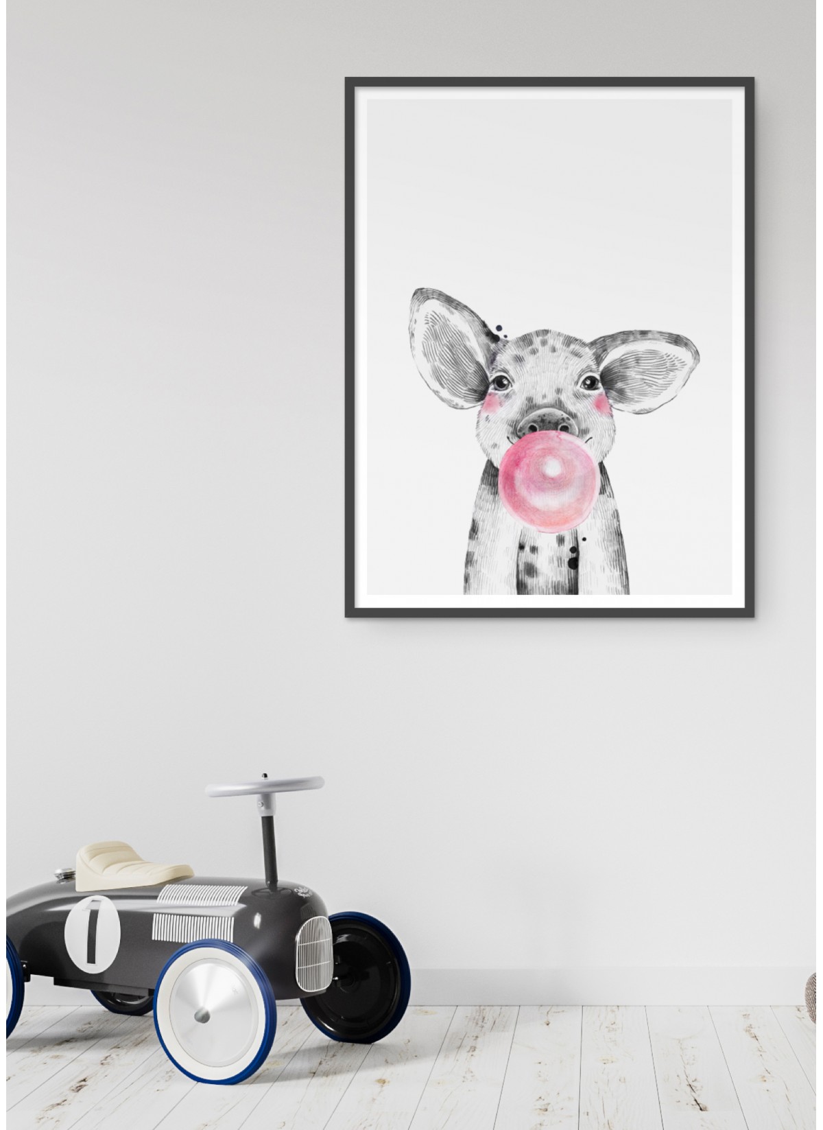 Affiche Bulle de bébé cochon