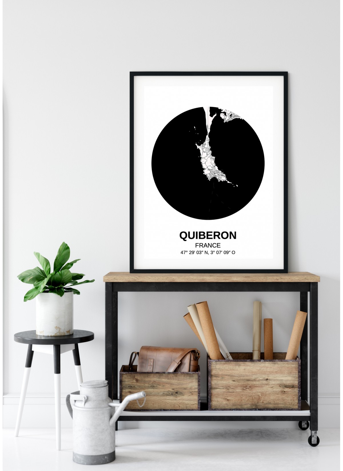 Affiche Carte Quiberon