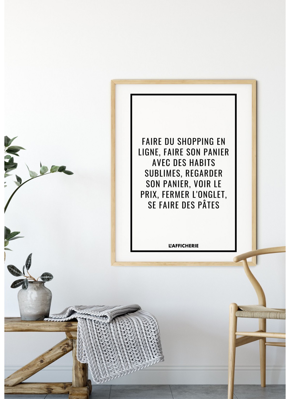Affiche "Faire du shopping..."