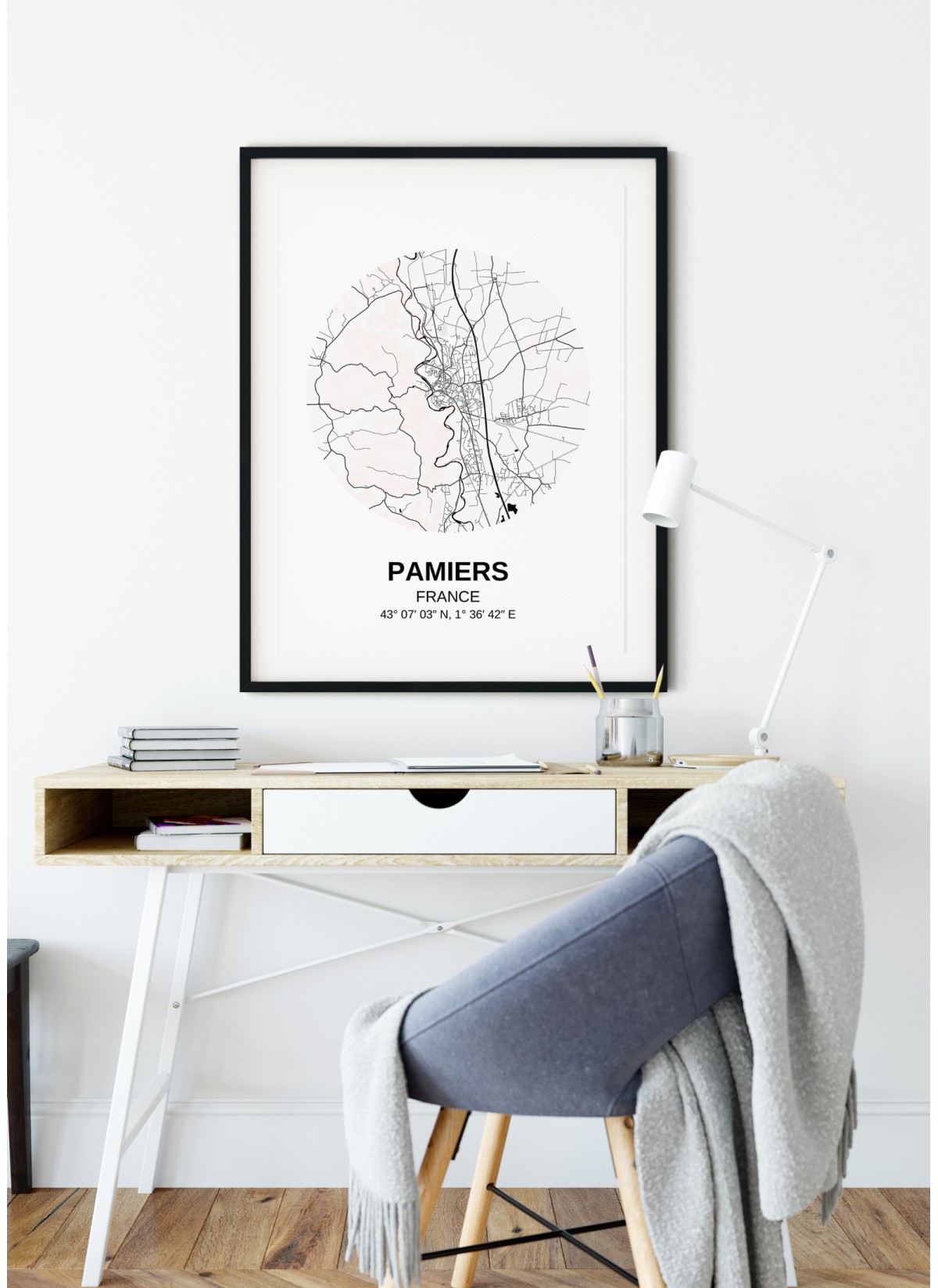 Affiche Carte Pamiers