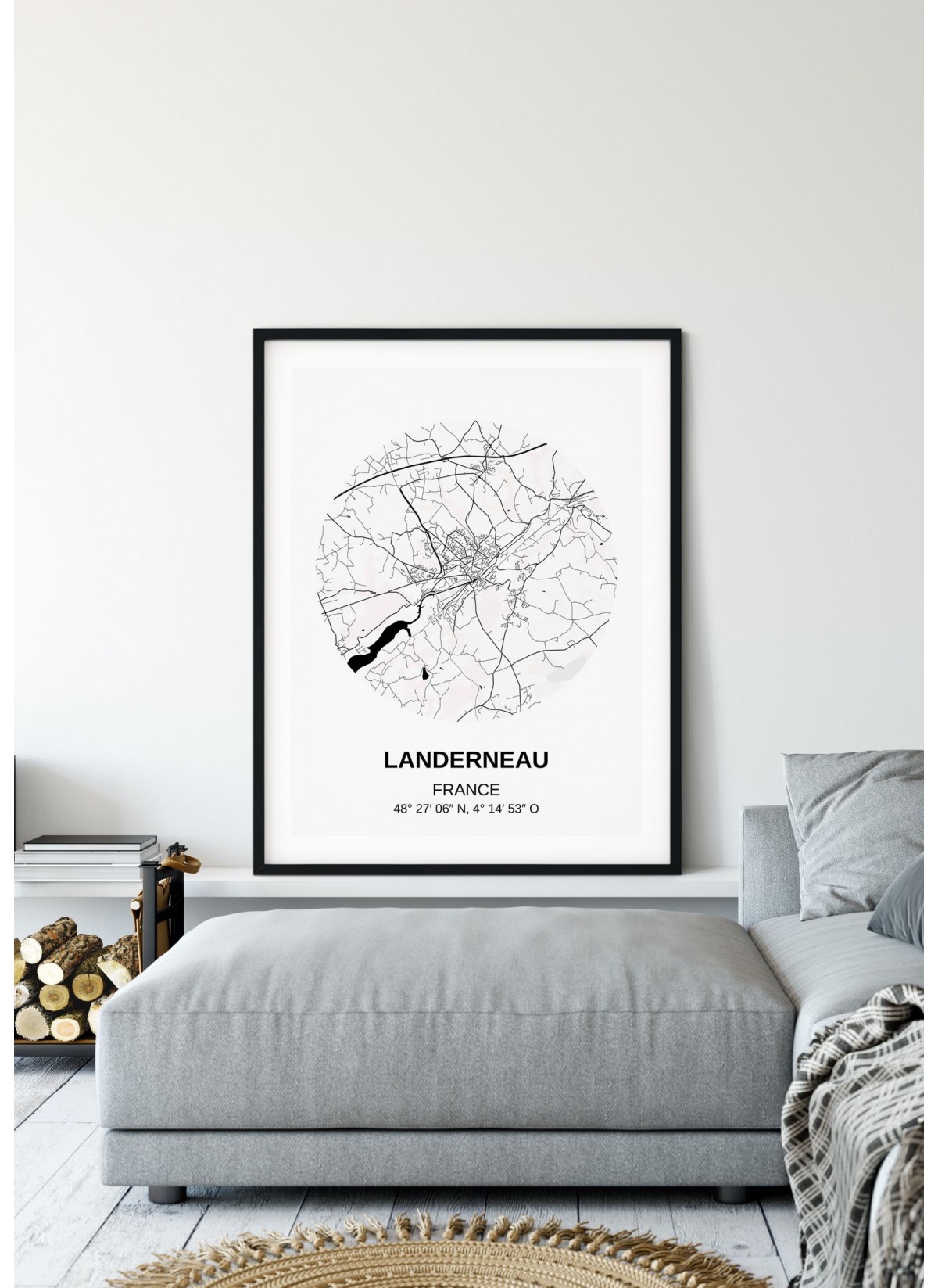 -Affiche Carte Landerneau