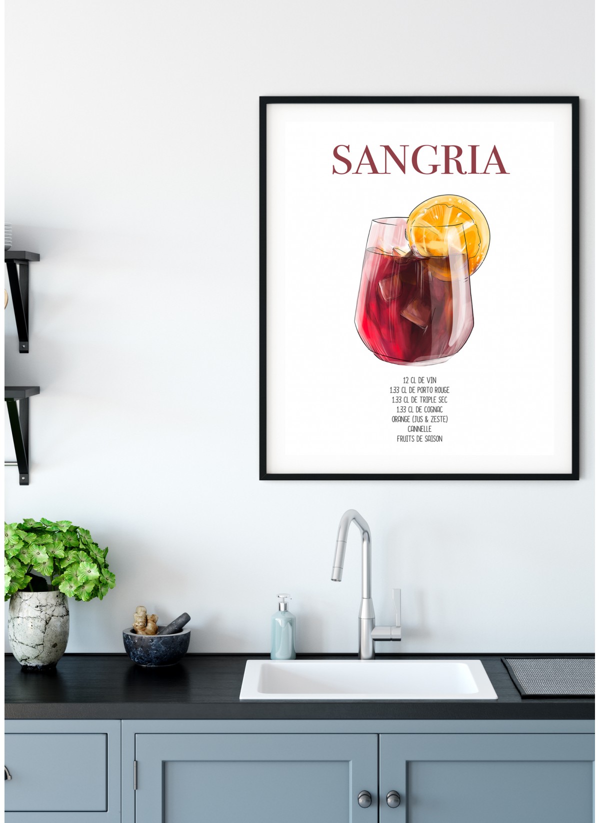 Affiche Cocktail Sangria