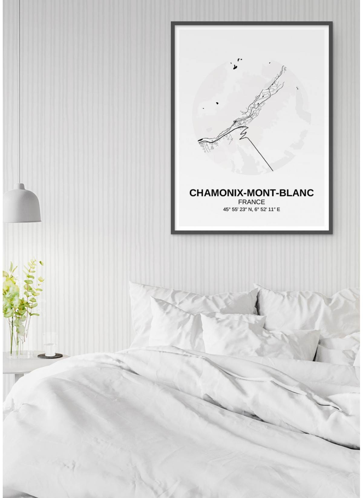 Affiche Carte Chamonix-Mont-Blanc
