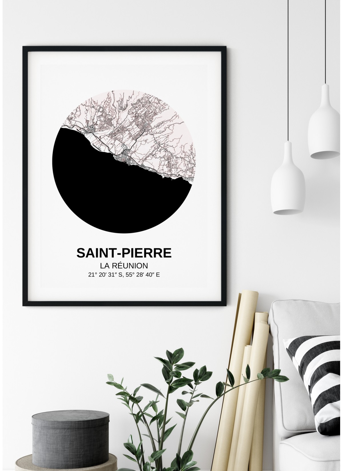 Affiche Carte Saint-Pierre