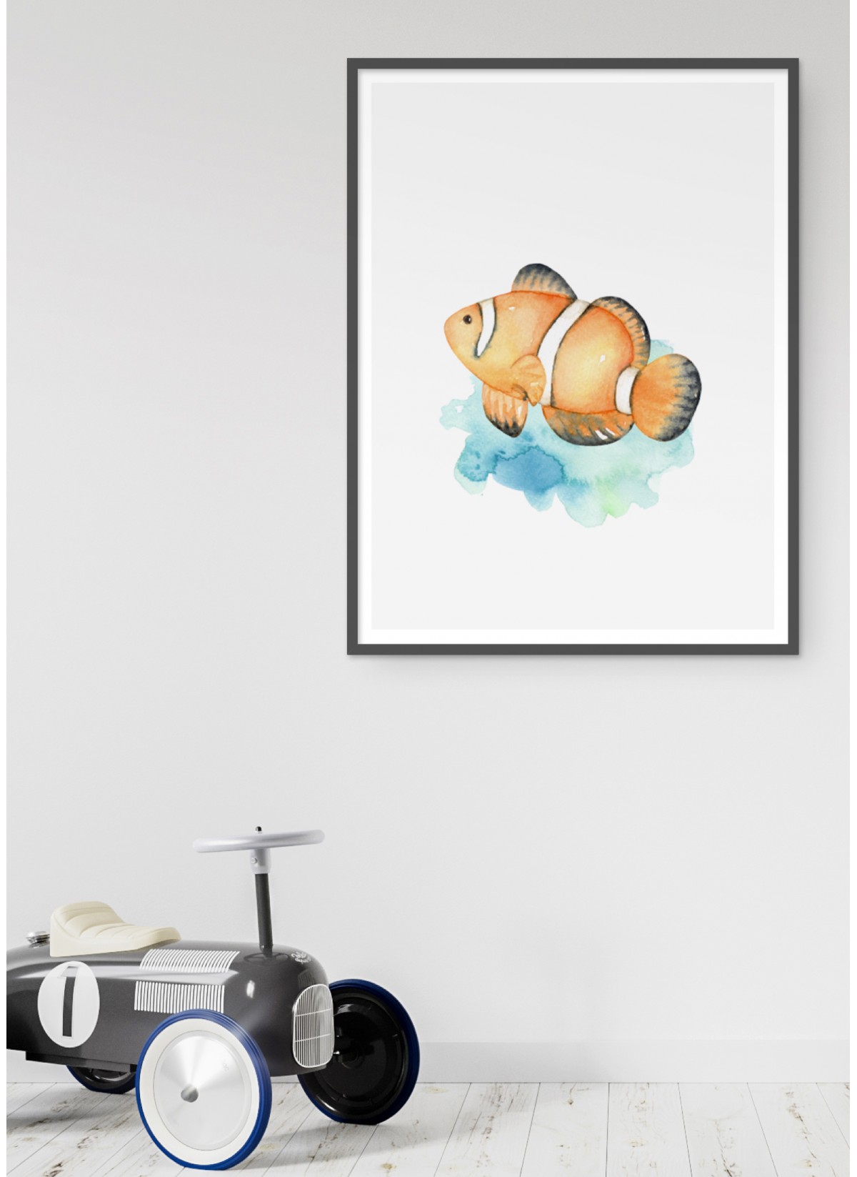 Affiche Enfant Poisson Clown